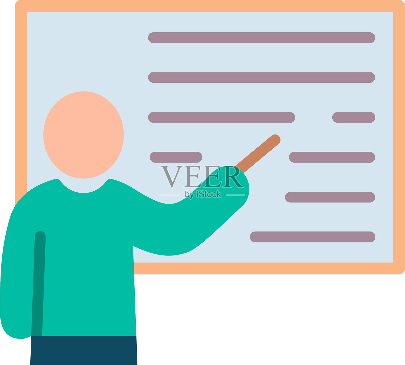 工作扁平矢量图标设计插画图片素材