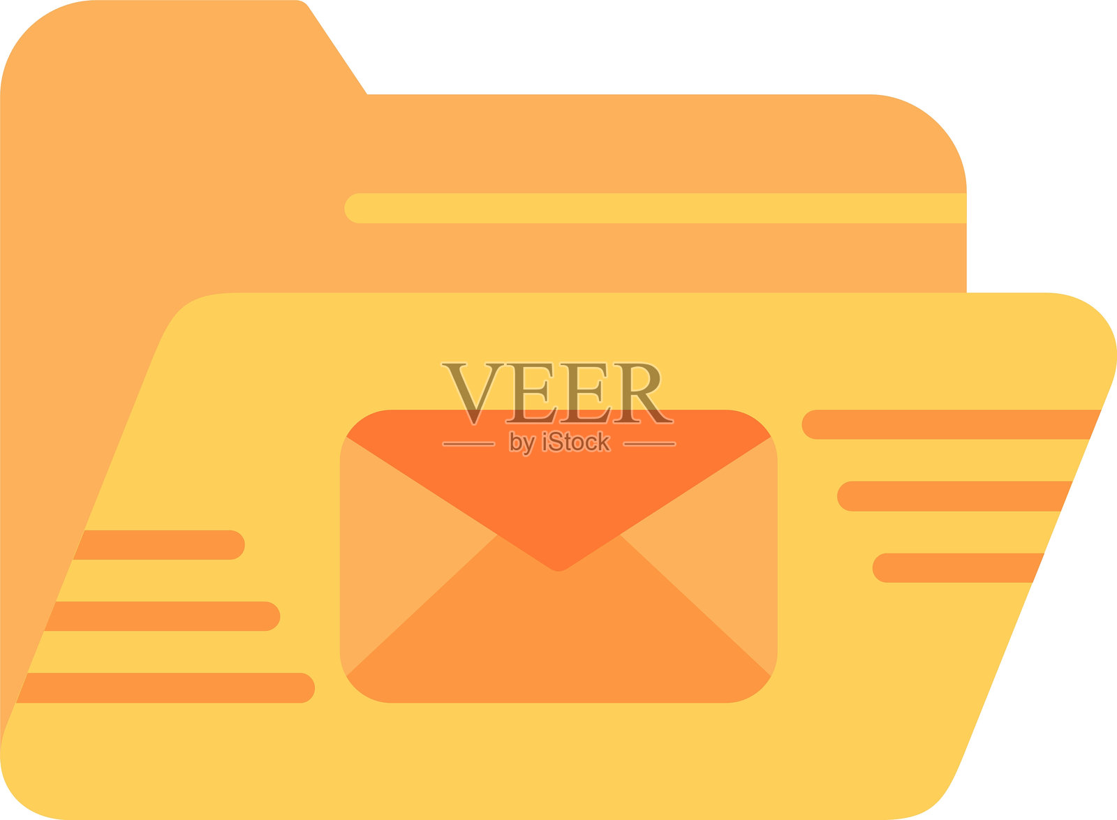 短信扁平化图标设计插画图片素材