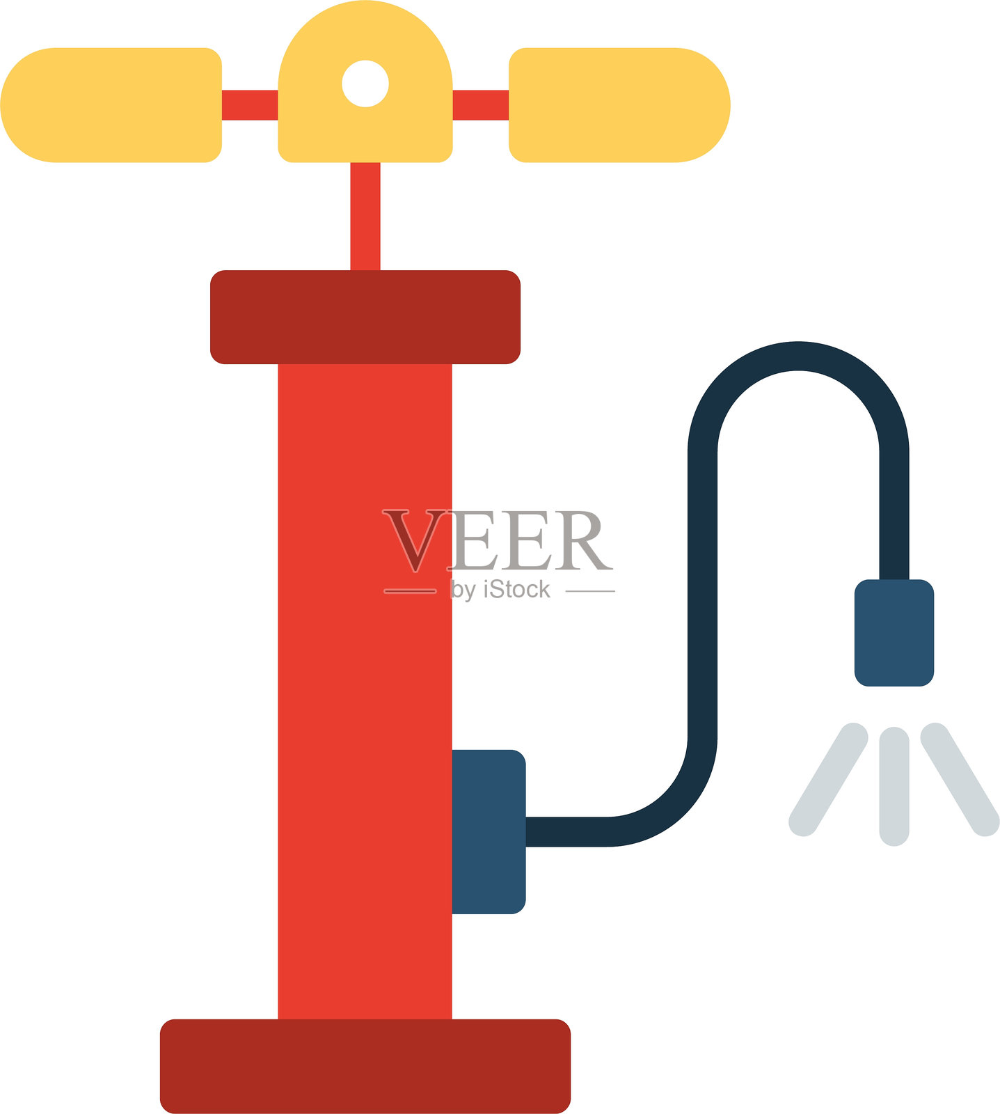 空气泵扁平矢量图标设计插画图片素材