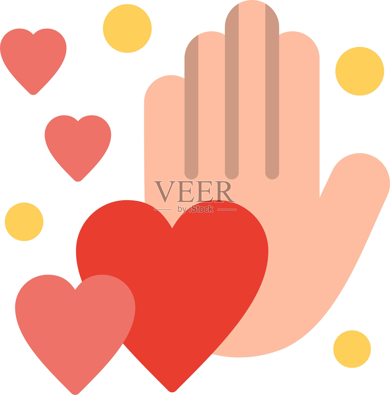 志愿者扁平矢量图标设计插画图片素材