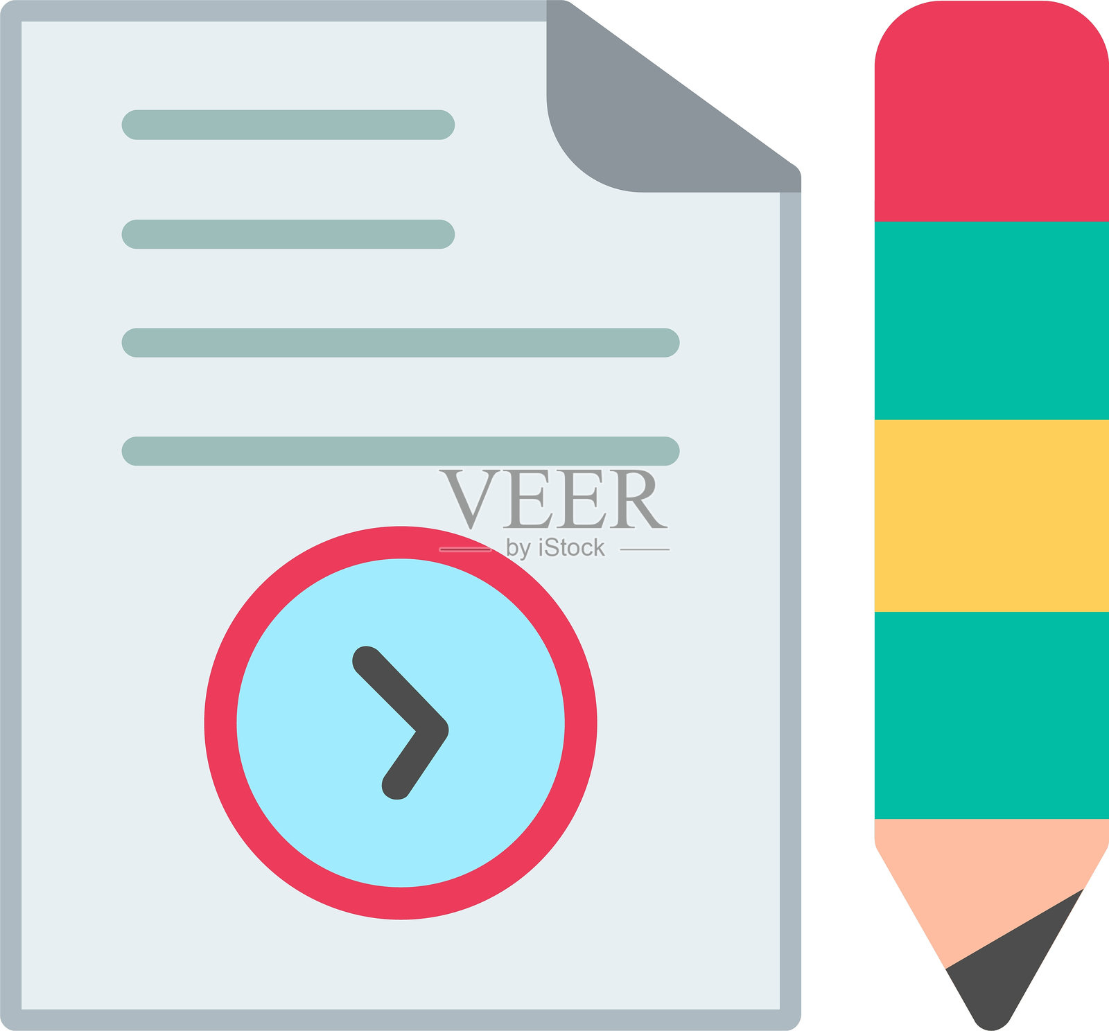 报告扁平矢量图标设计插画图片素材