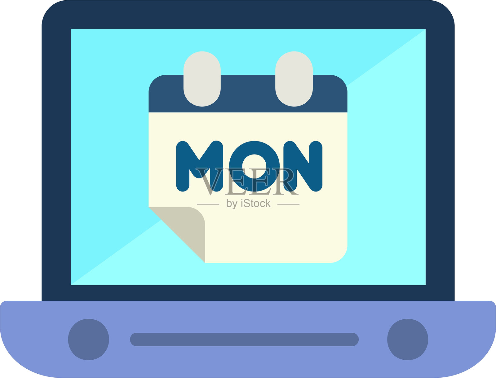 网络星期一扁平矢量图标设计插画图片素材