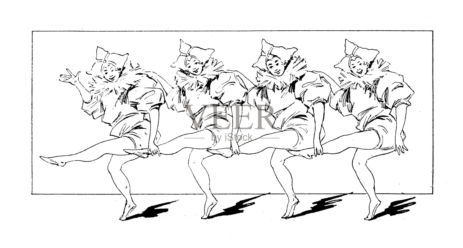 来自法国杂志的古董图像插画图片素材