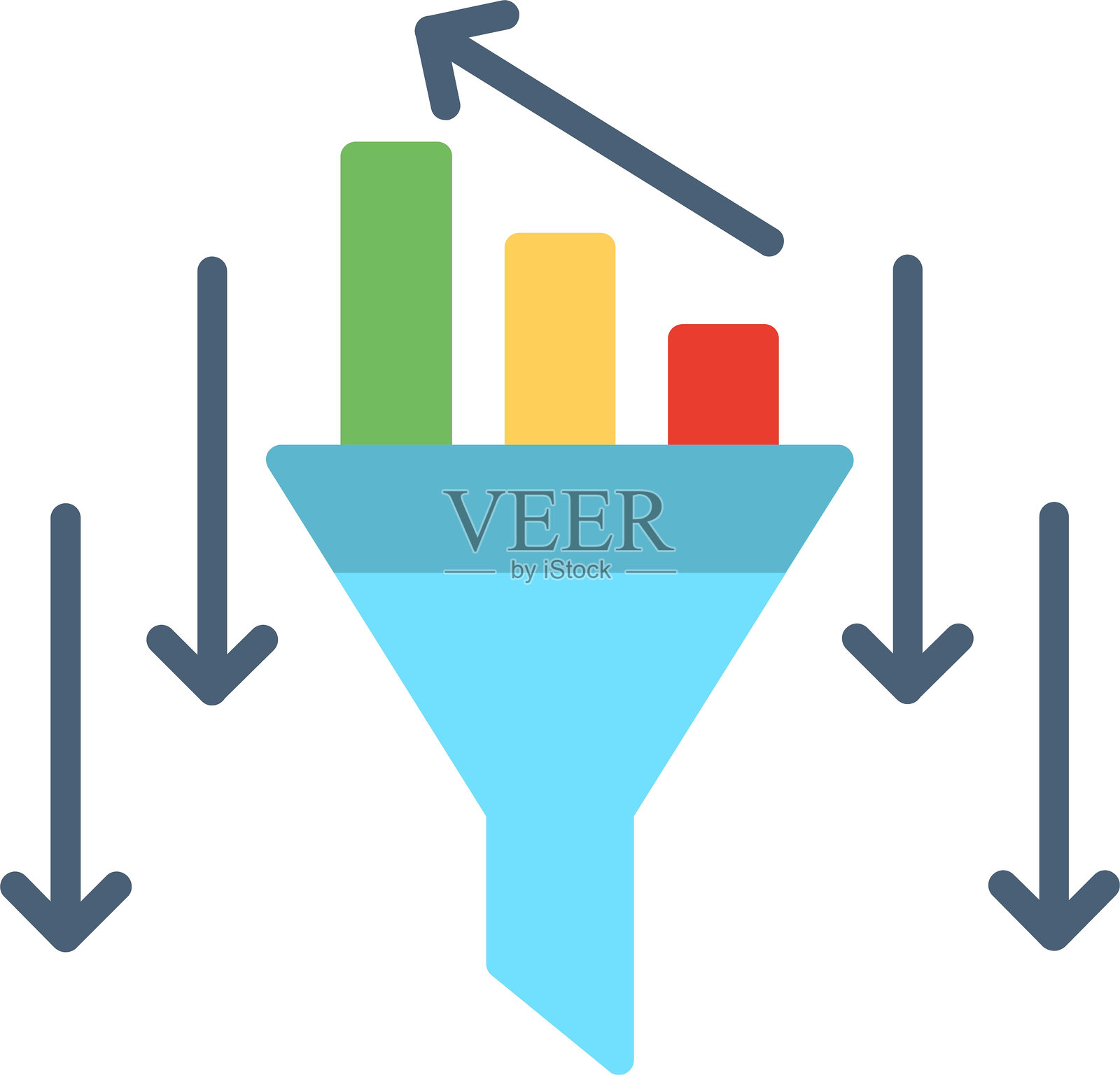 过滤扁平矢量图标设计插画图片素材