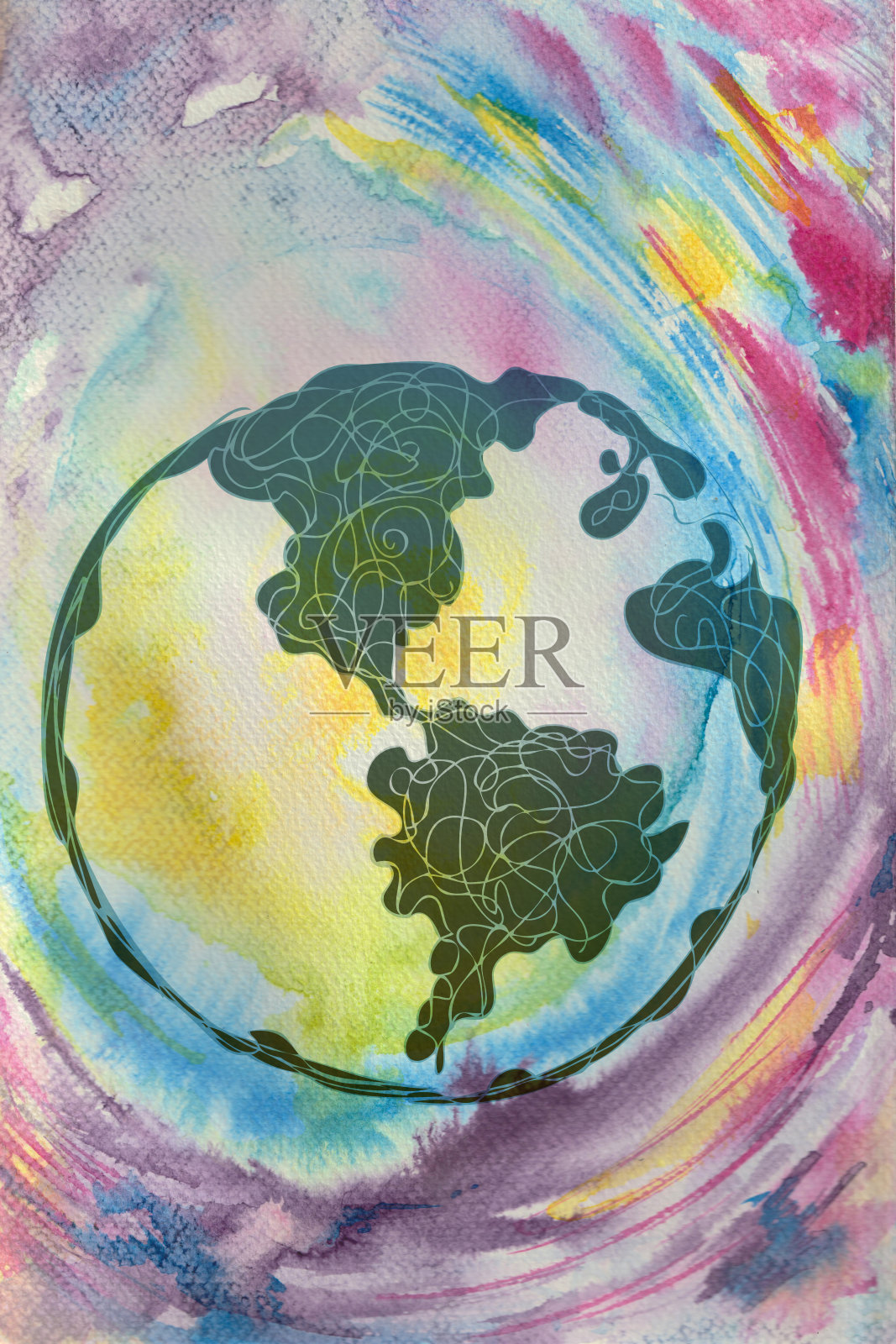 地球传送门插画图片素材