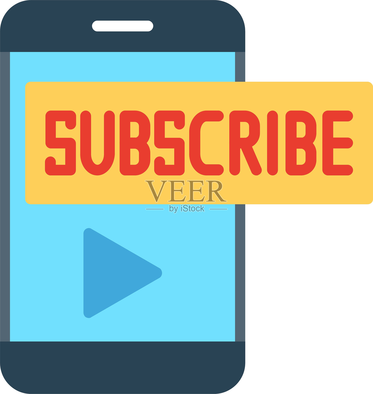 订阅扁平矢量图标设计插画图片素材