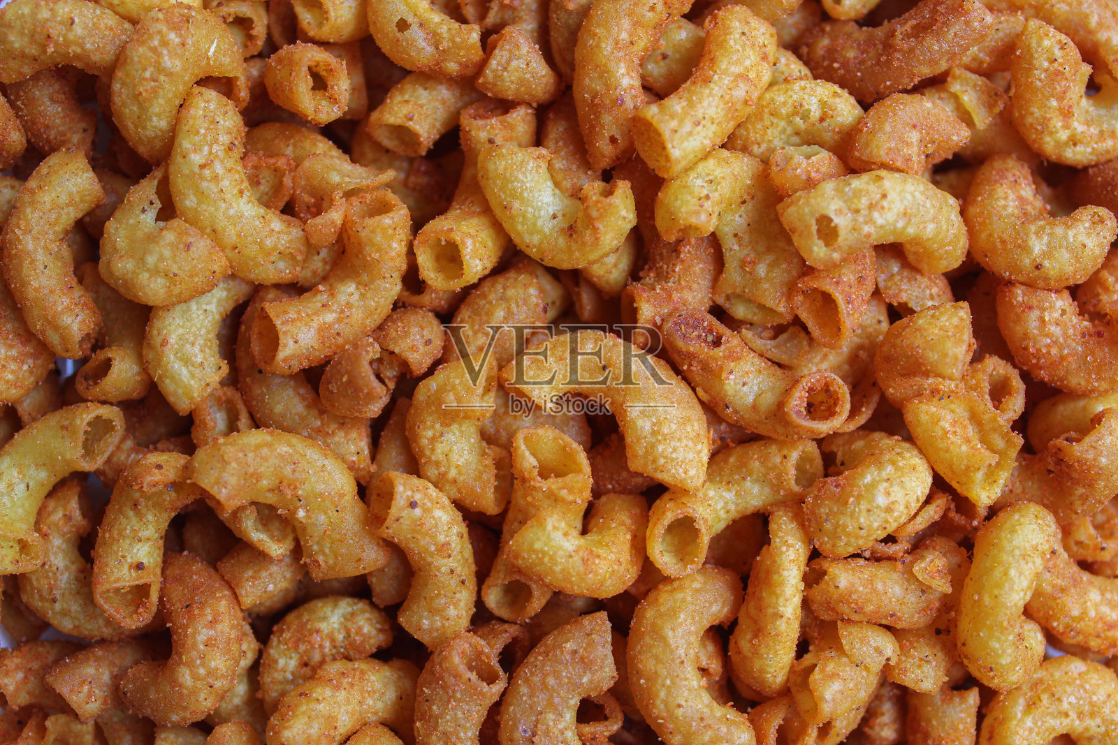 辛辣炸小通心粉饼的特写纹理照片摄影图片