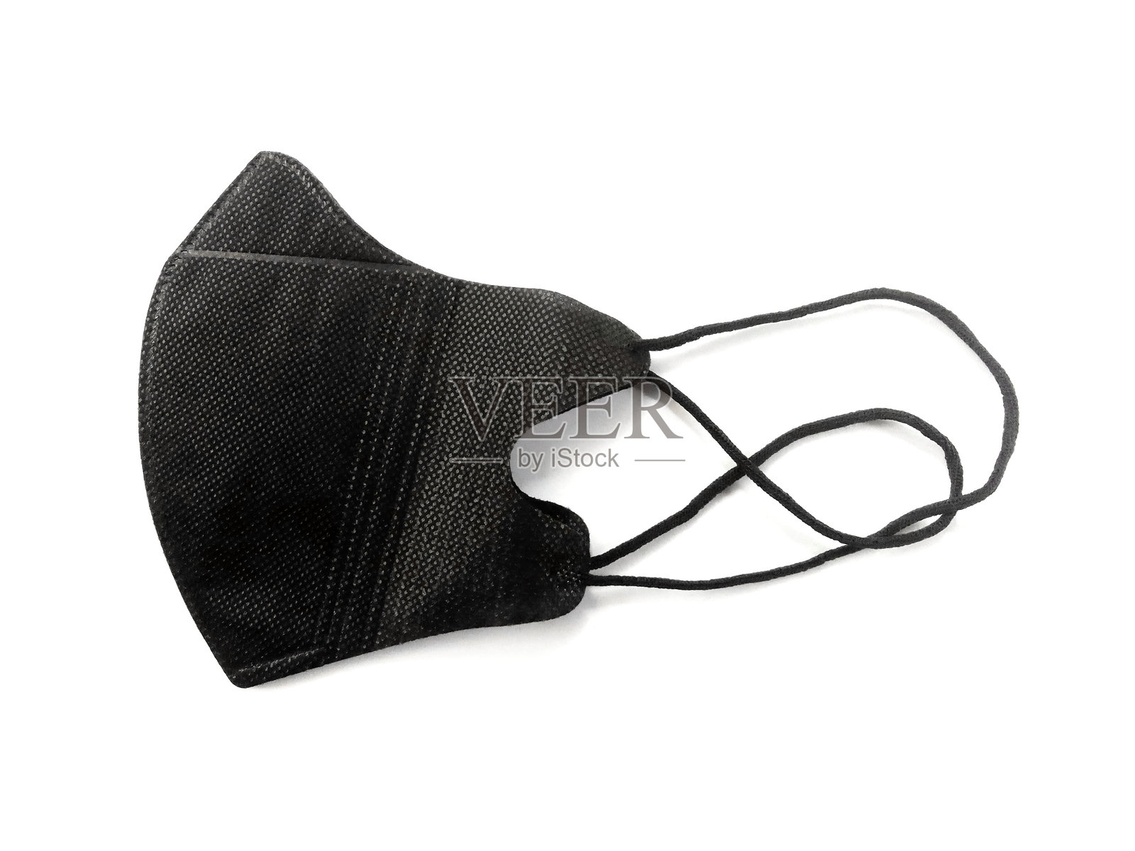 孤立的黑色面具在白色背景上照片摄影图片