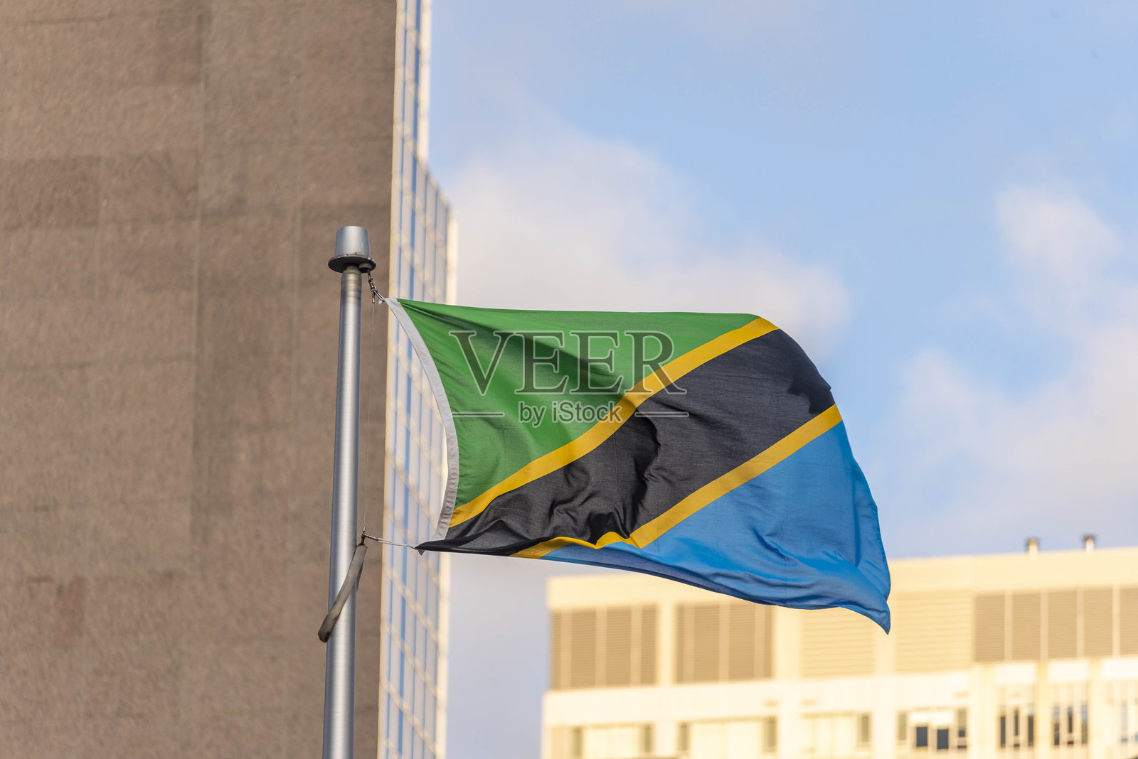 坦桑尼亚国旗照片摄影图片