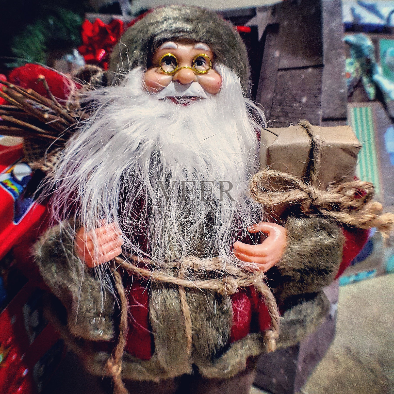 圣诞老人照片摄影图片