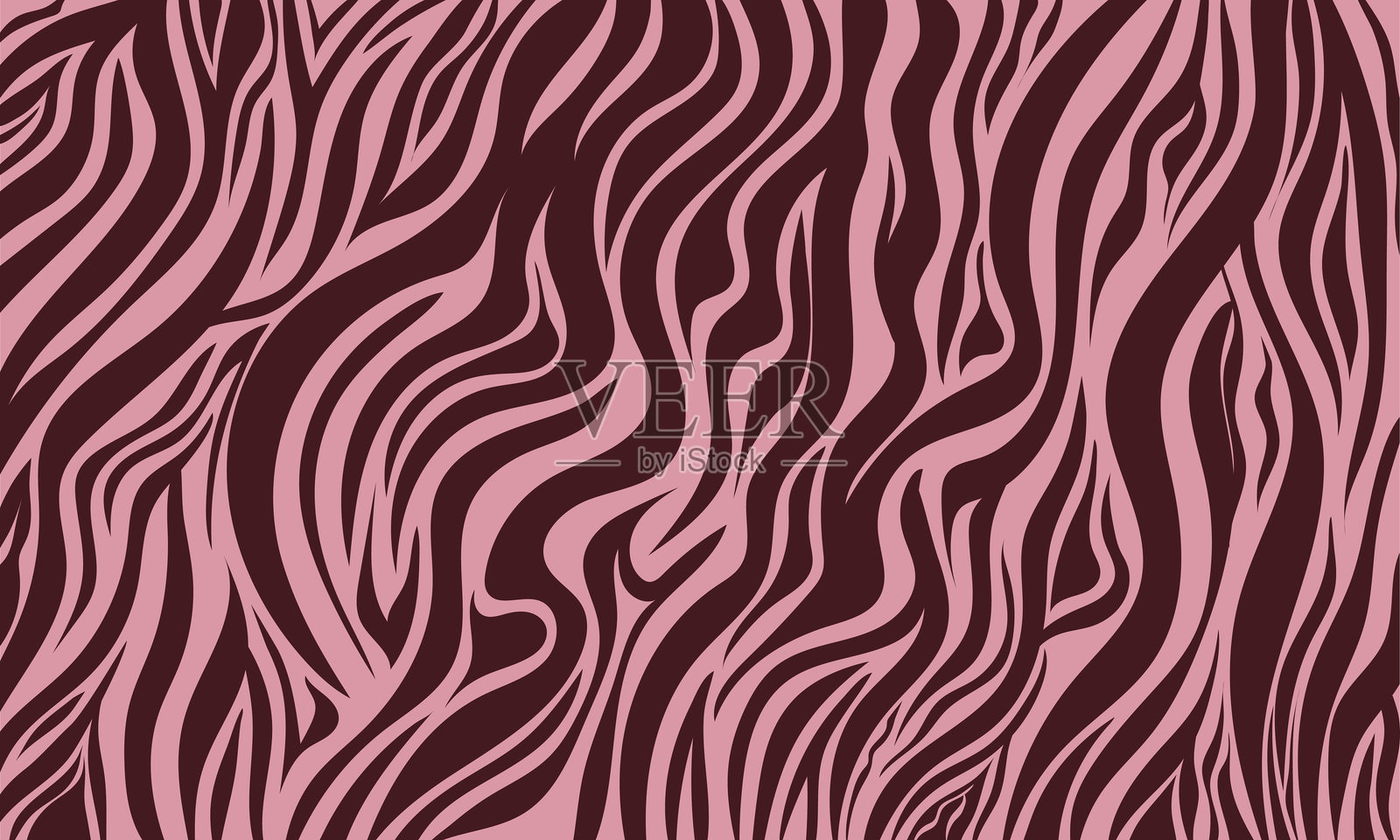 条纹对角线，扭曲设计。多彩波浪背景。矢量动物皮肤印花。插画图片素材