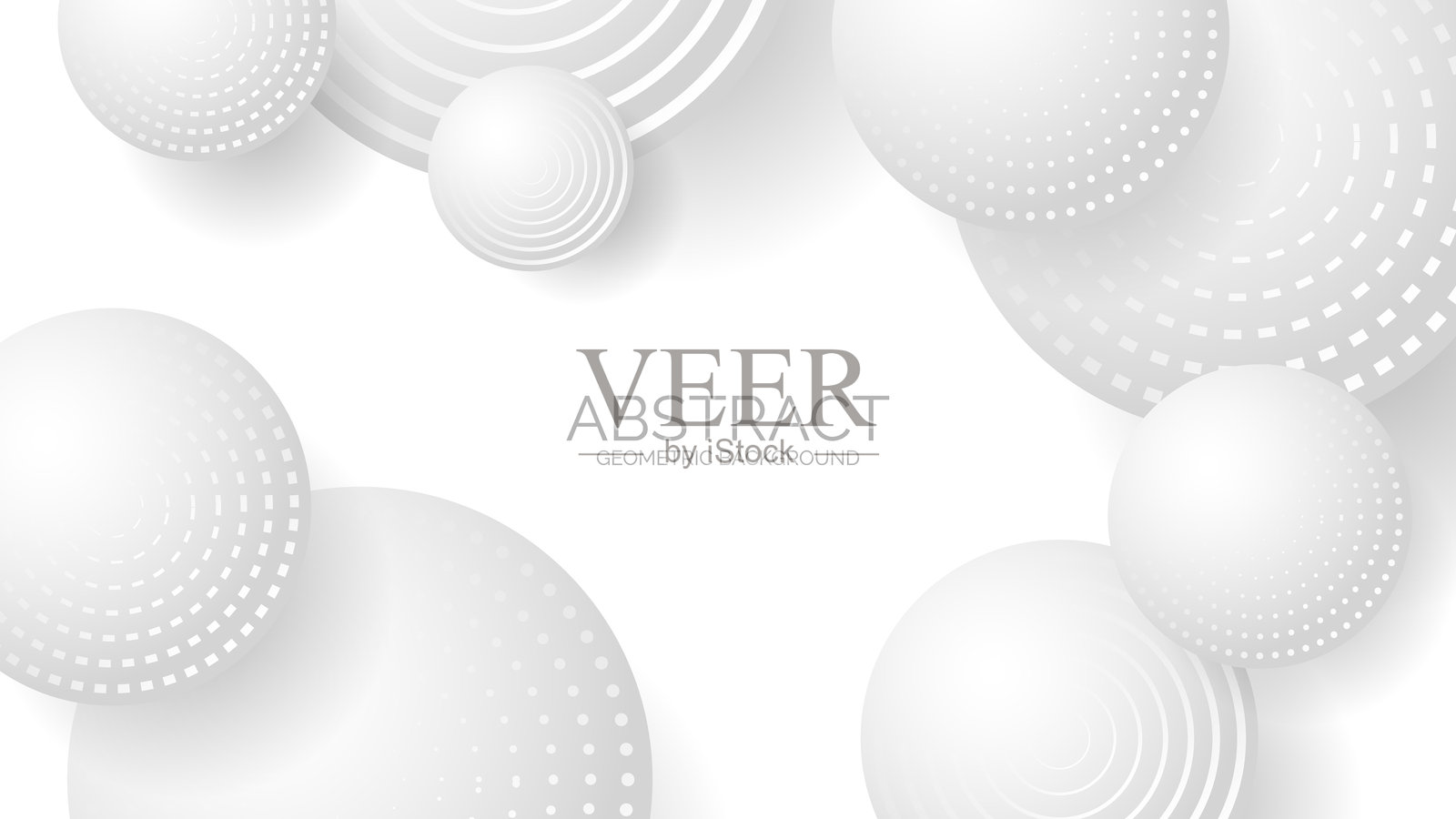 抽象的3D几何背景与球体。商业横幅。科技壁纸。插图。未来主义。简约风格。插画图片素材