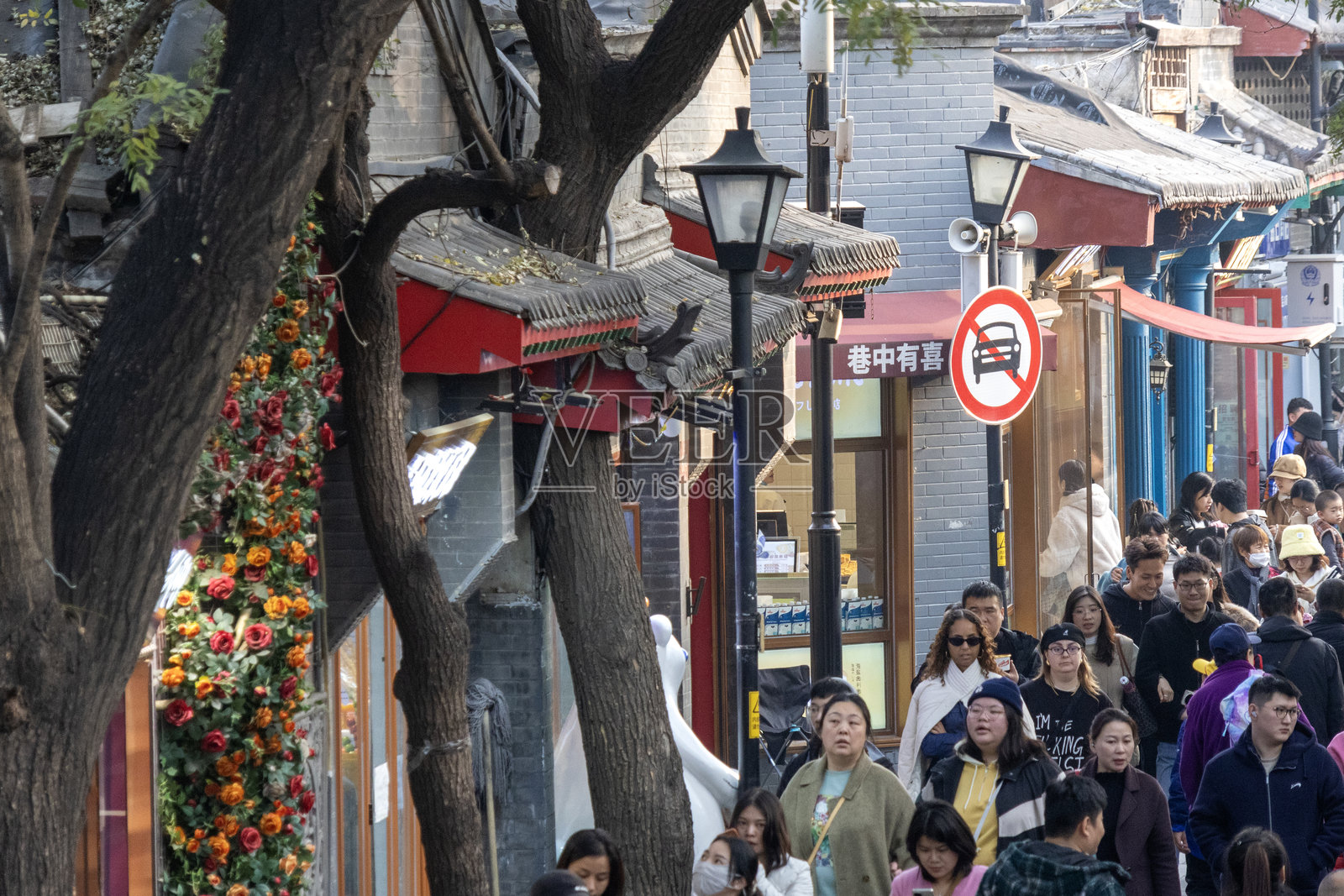 北京南锣鼓巷的景观照片摄影图片