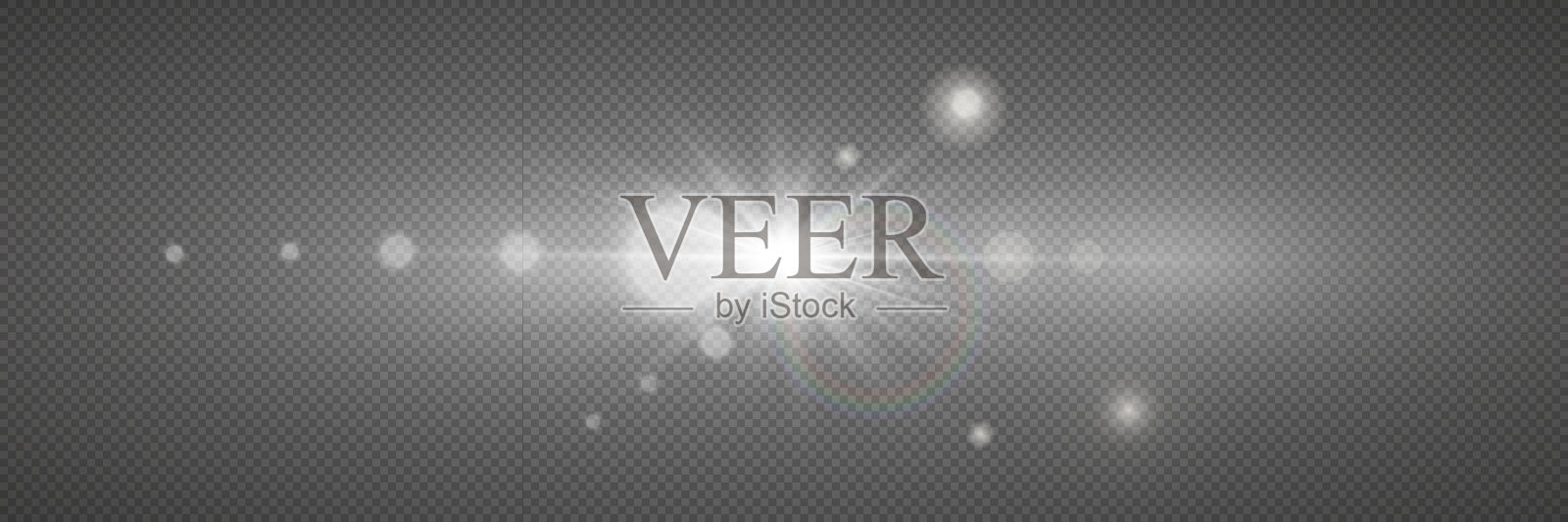 一束神奇的光芒，星星和光线的爆炸，线条的耀眼。插画图片素材