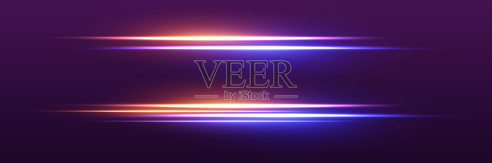 霓虹灯光线，闪烁的光芒。矢量插图插画图片素材