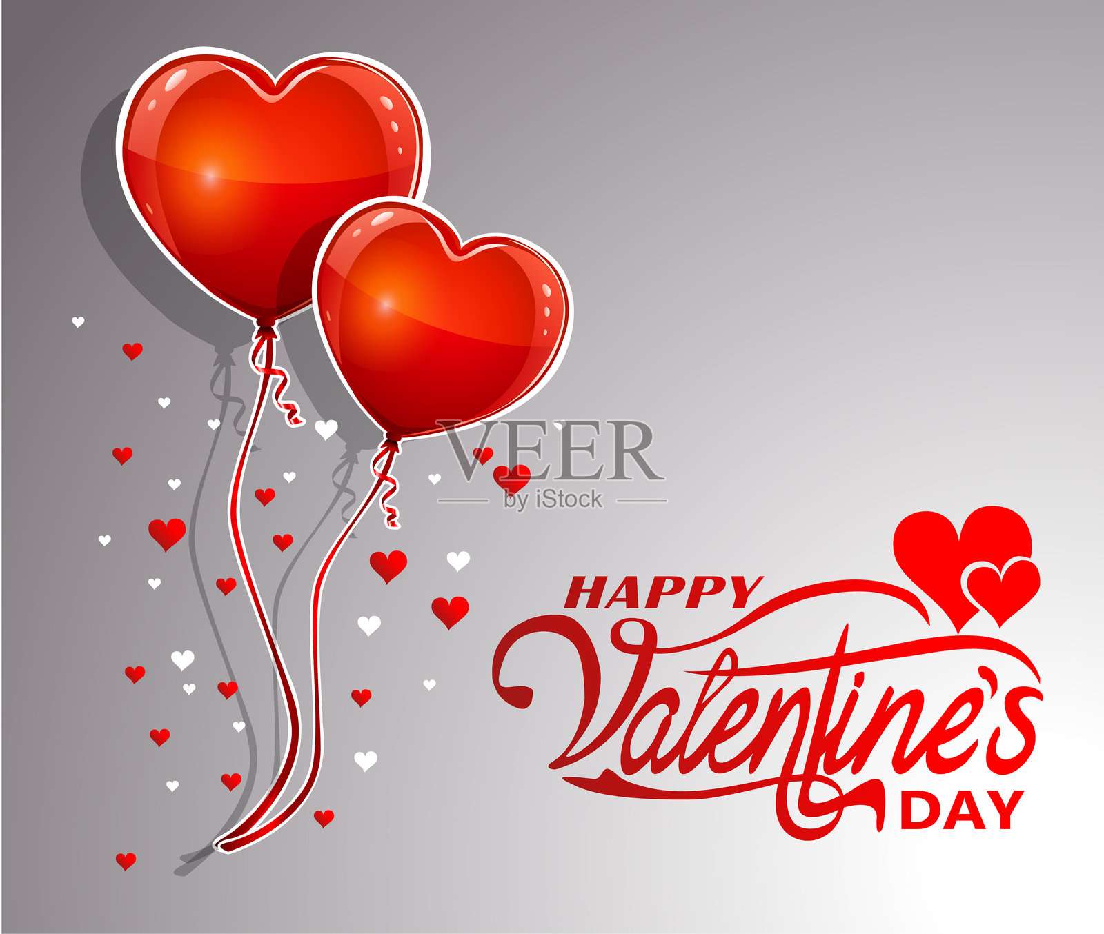 红色气球插画图片素材