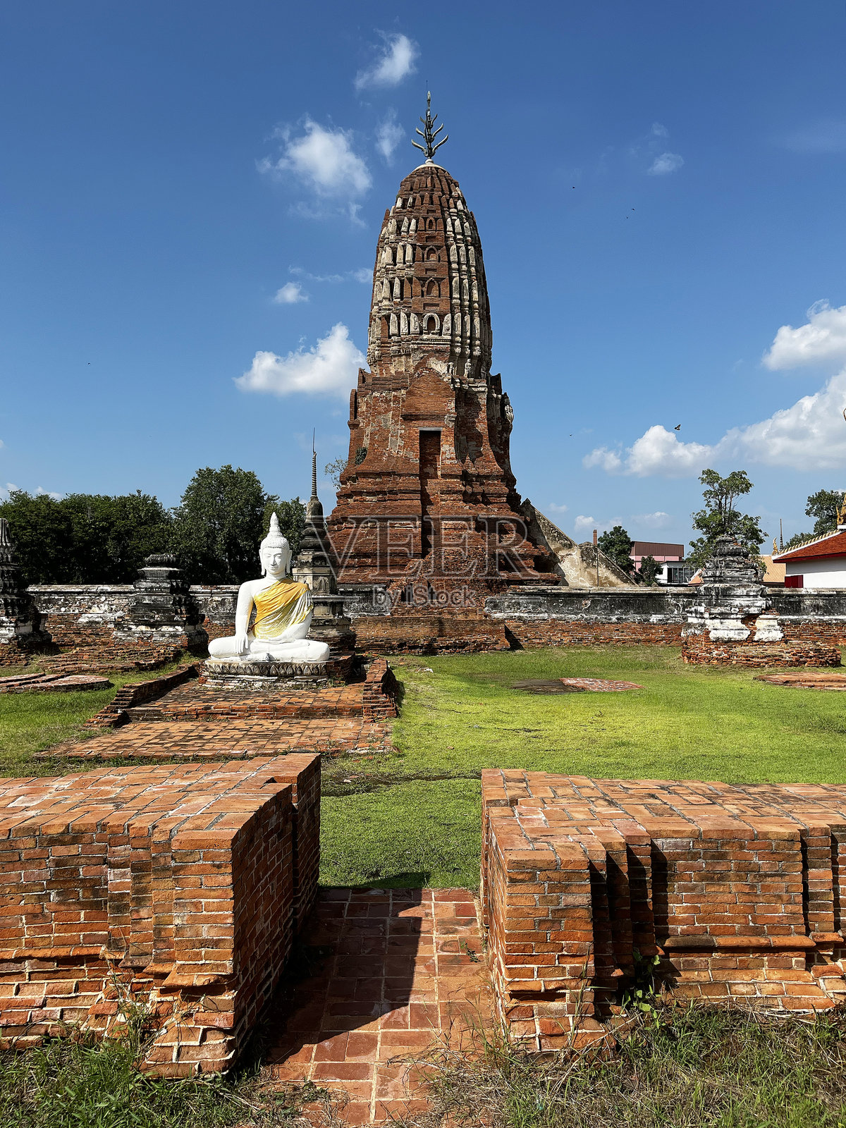 大城府的帕叻叻那玛哈塔寺照片摄影图片