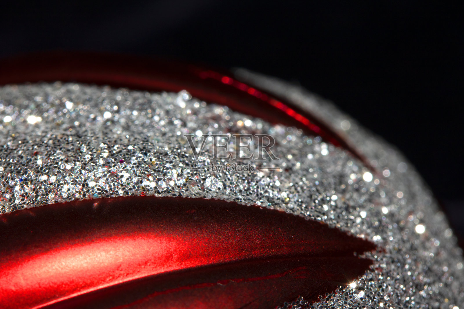 红色闪光球特写抽象节日背景照片摄影图片