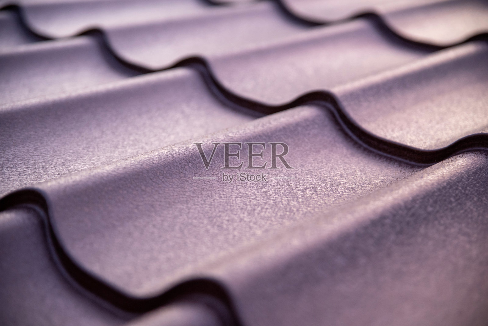 波纹金属屋顶瓦片特写背景照片摄影图片