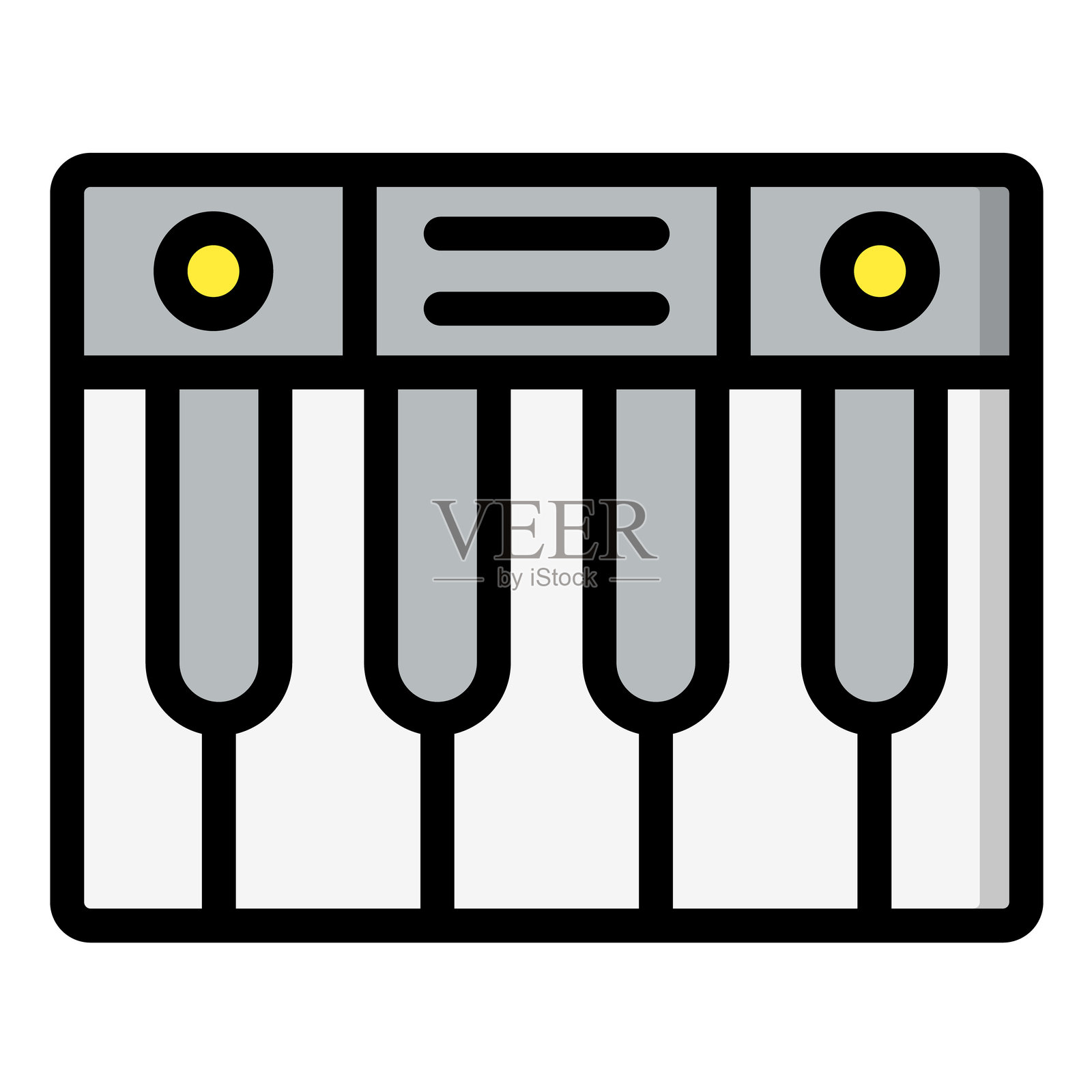 钢琴矢量图标设计插图插画图片素材