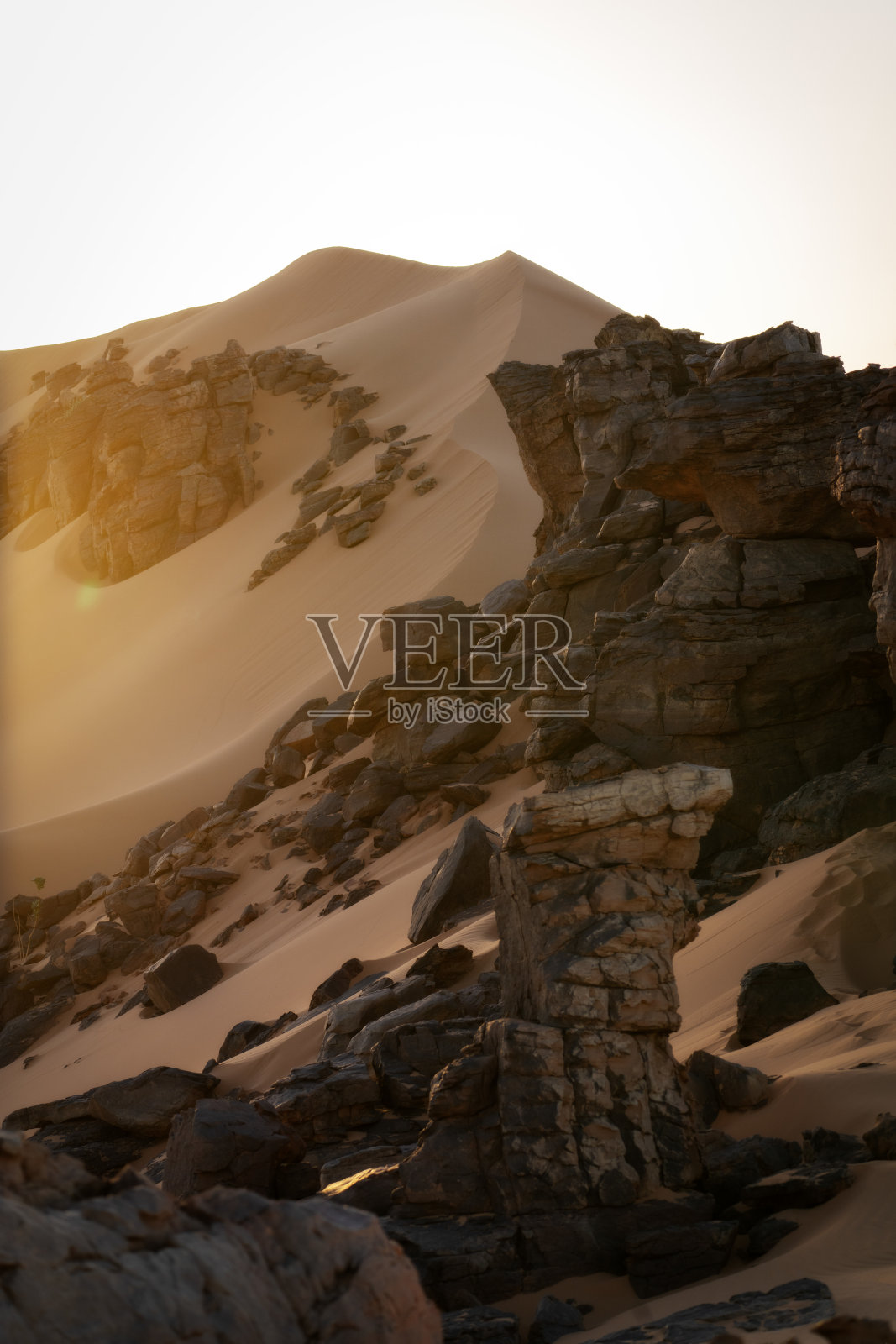 阿尔及利亚南部的塔德拉特·鲁日沙漠照片摄影图片