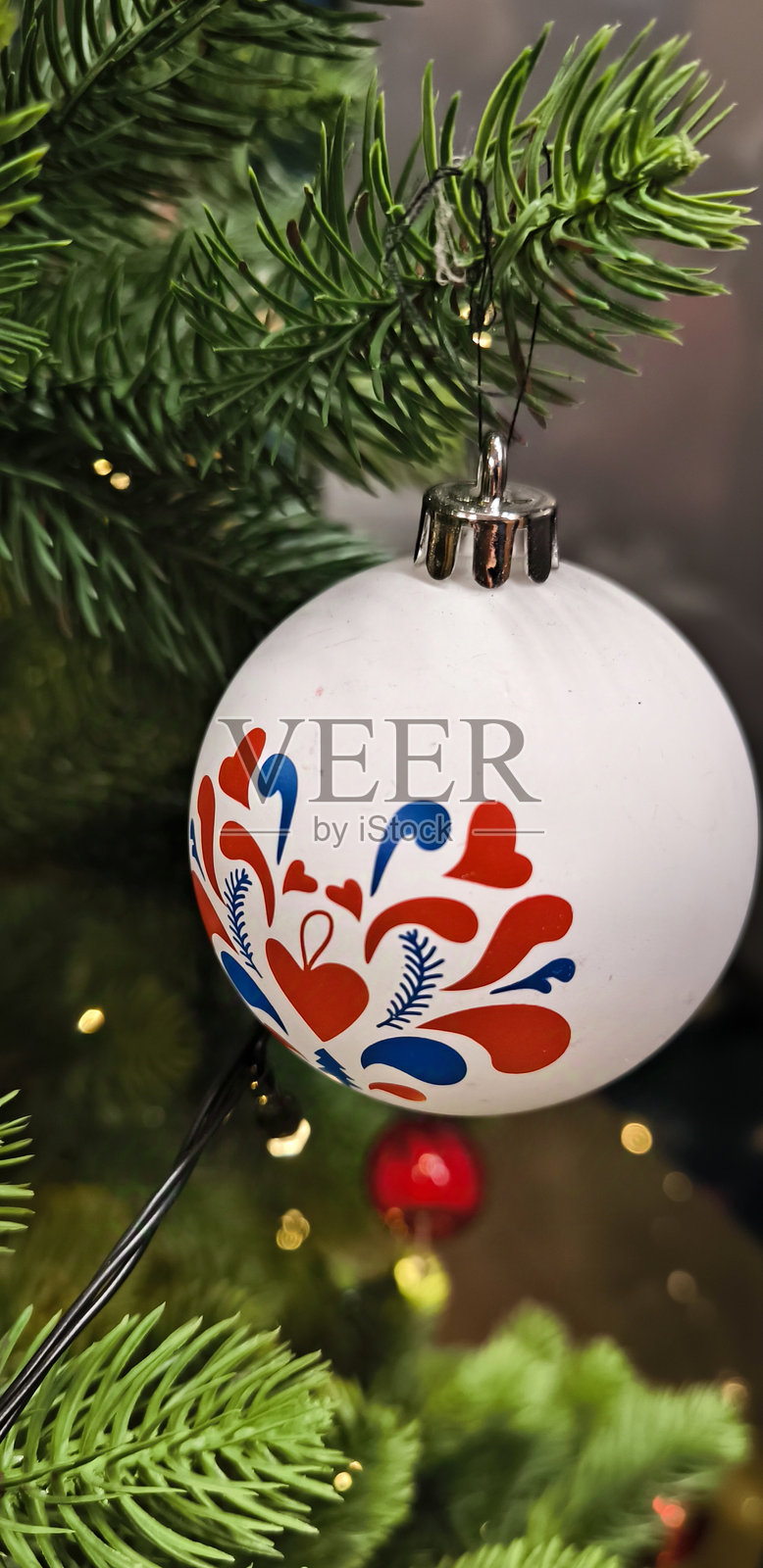 圣诞树装饰，闪光，新年，西尔维斯特，圣诞节，球体氛围，玻璃照片摄影图片