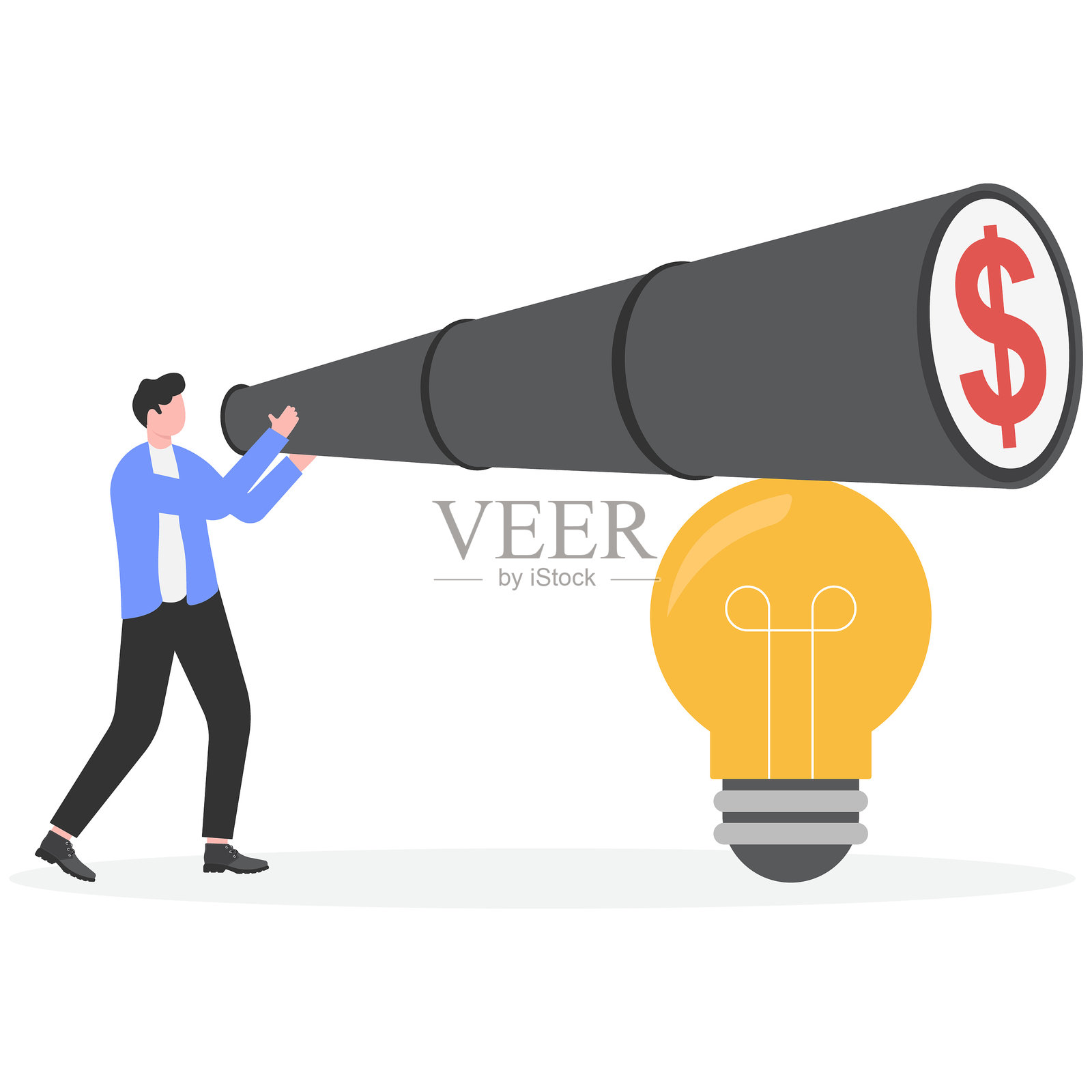 产品发现，发现新想法或商业洞察，寻找创新、创造力或智能解决方案，寻找成功的概念。插画图片素材