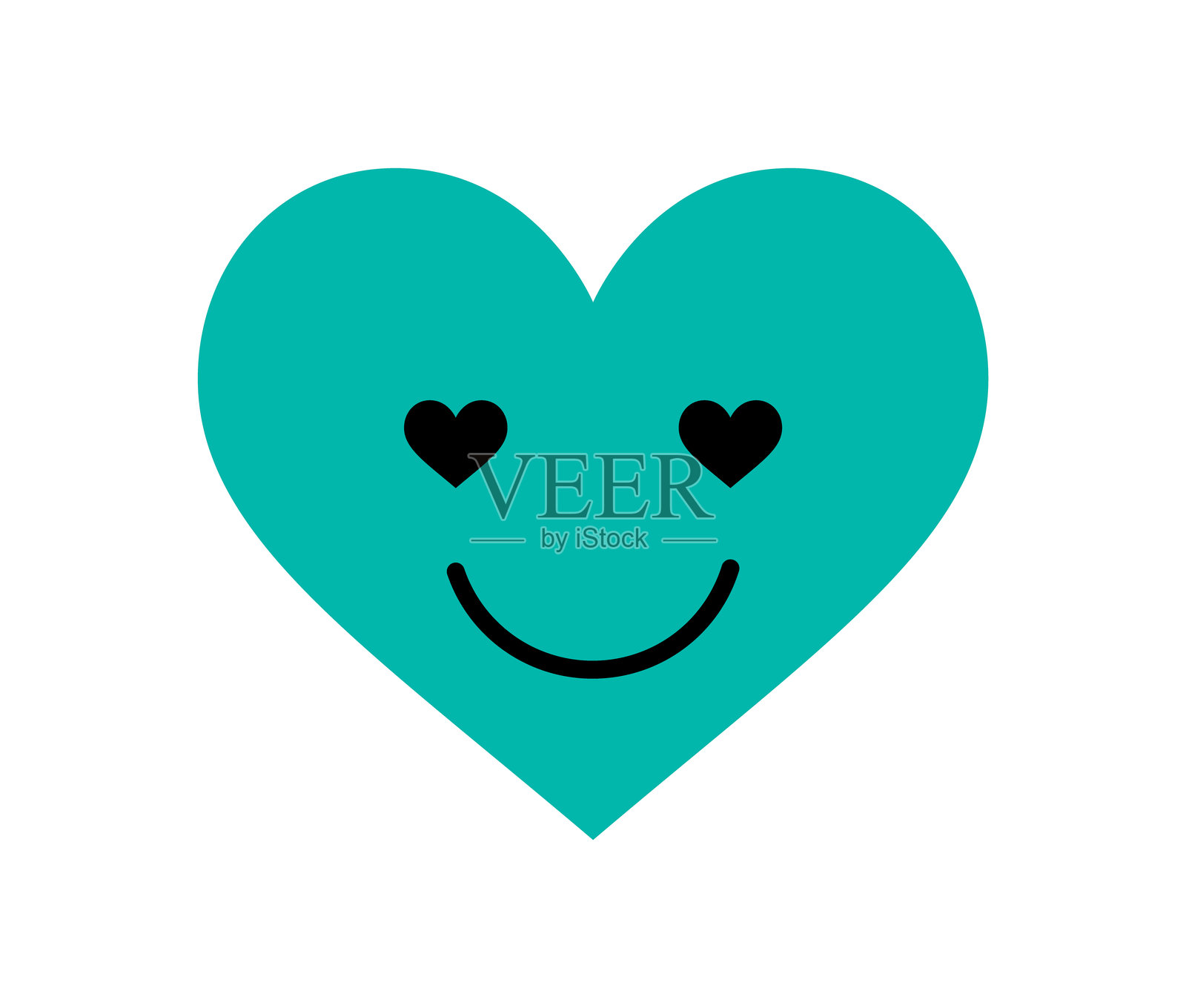 顽皮的心形图标插画图片素材