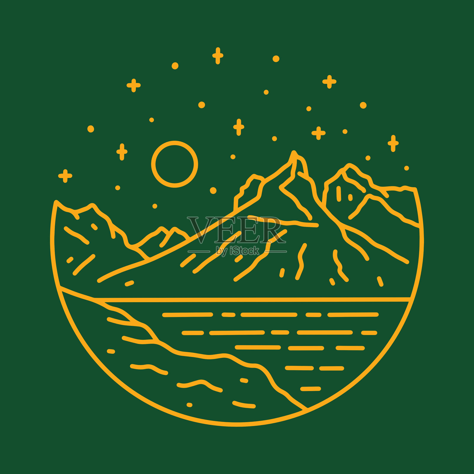 巴塔哥尼亚托雷斯德尔潘恩矢量设计T恤贴纸徽章插图插画图片素材