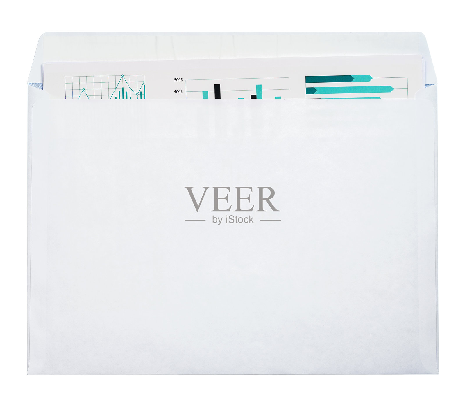 白色C4信封，孤立背景。俯视图照片摄影图片