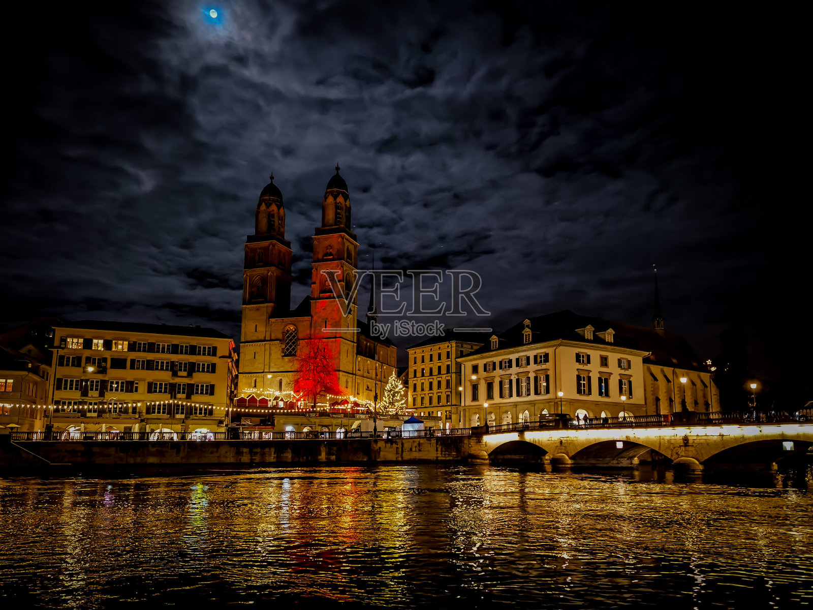 瑞士苏黎世的冬季景色照片摄影图片