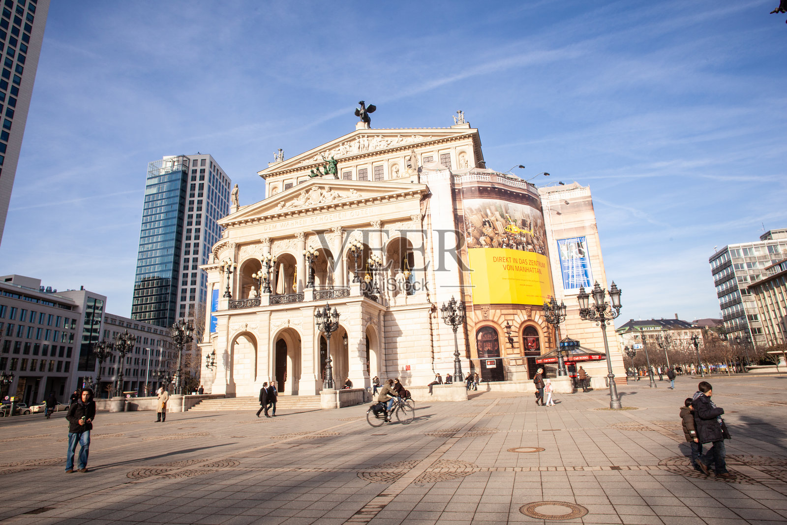 法兰克福著名的歌剧院照片摄影图片