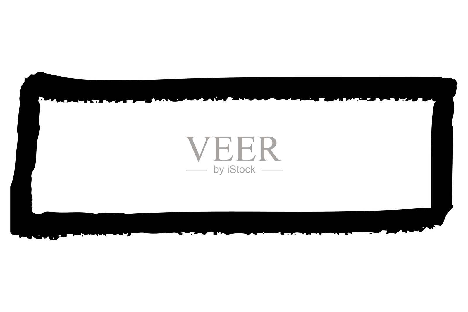 带有画笔触感的框架剪贴画插画图片素材