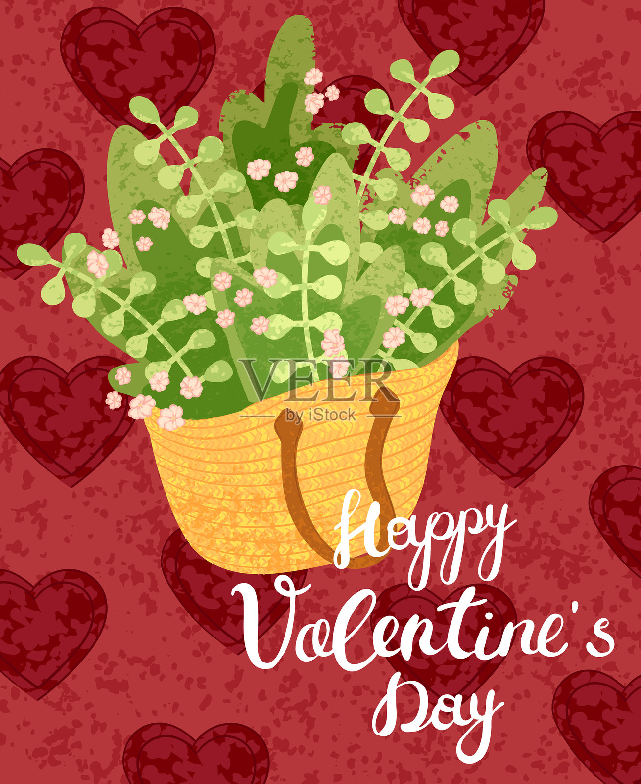 情人节贺卡插画图片素材