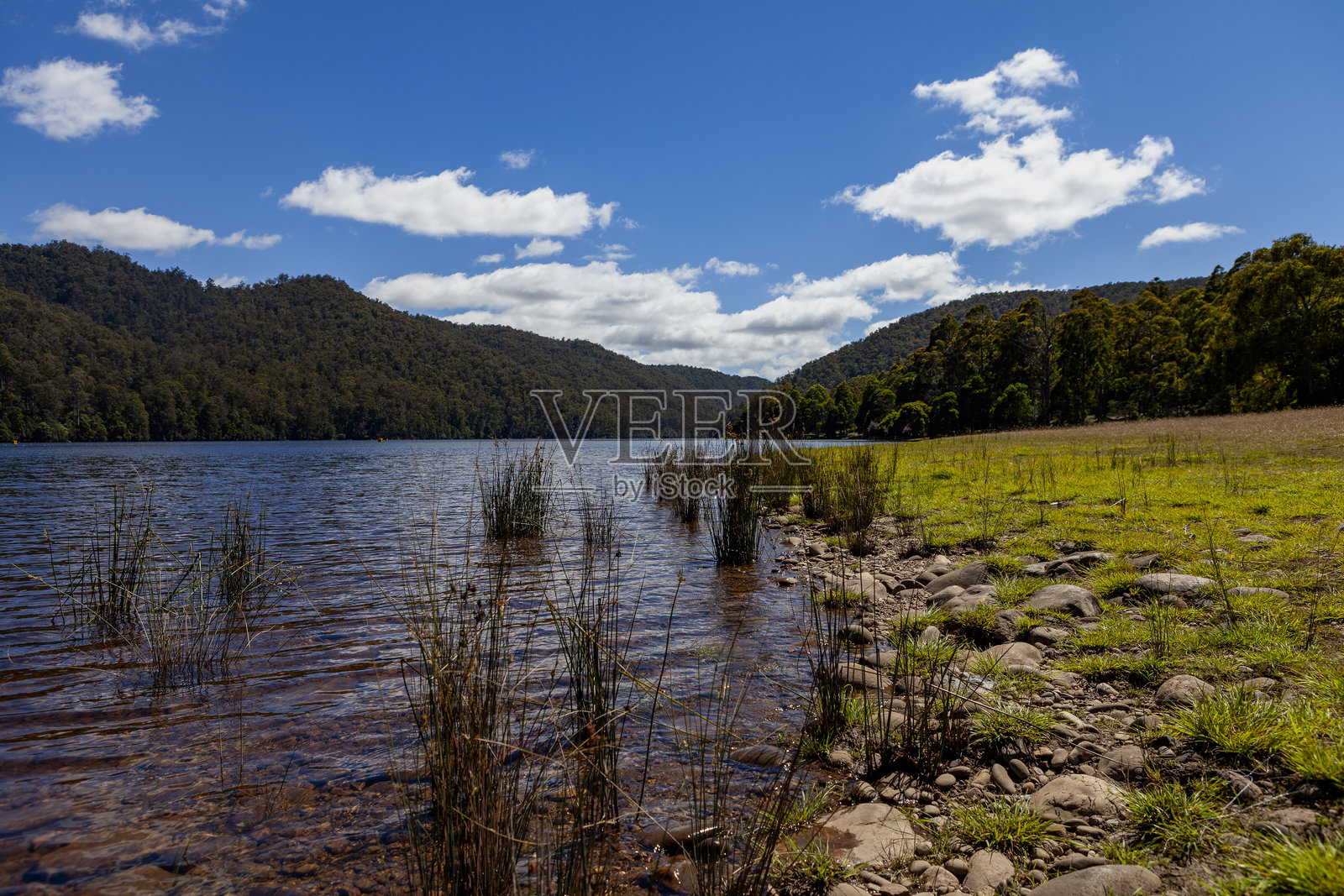 澳大利亚塔斯马尼亚的一座湖泊照片摄影图片