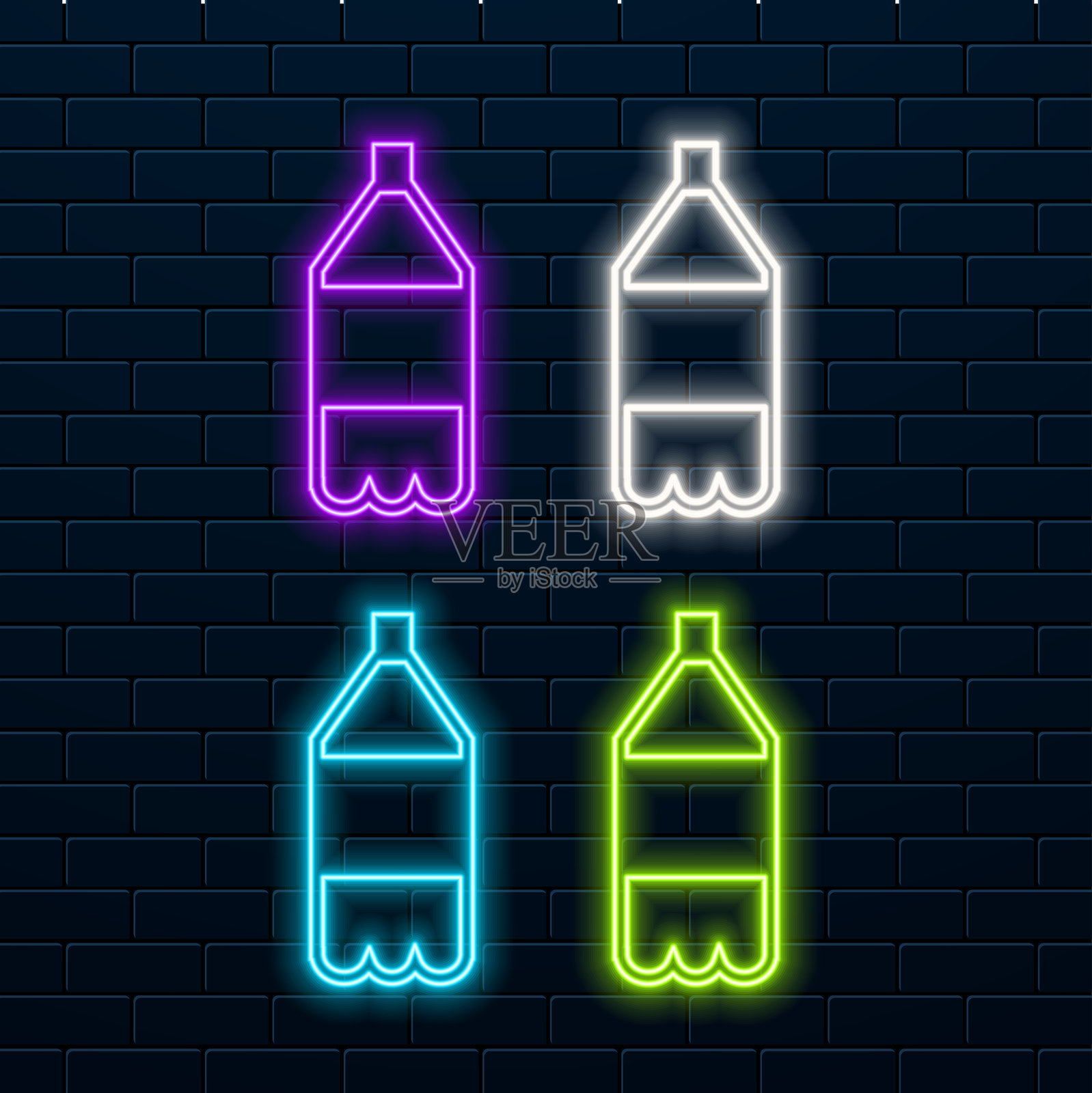 墨西哥龙舌兰酒的辉光拍摄 传统民族酒精饮料 霓虹灯海报传单横幅插画图片素材