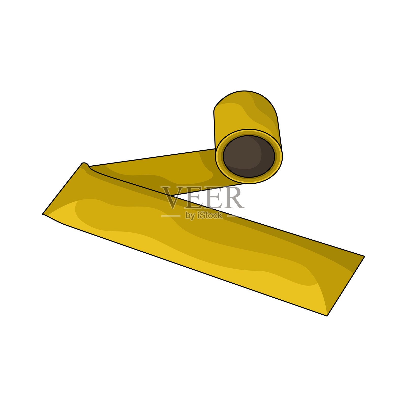 警察封条卷插画图片素材