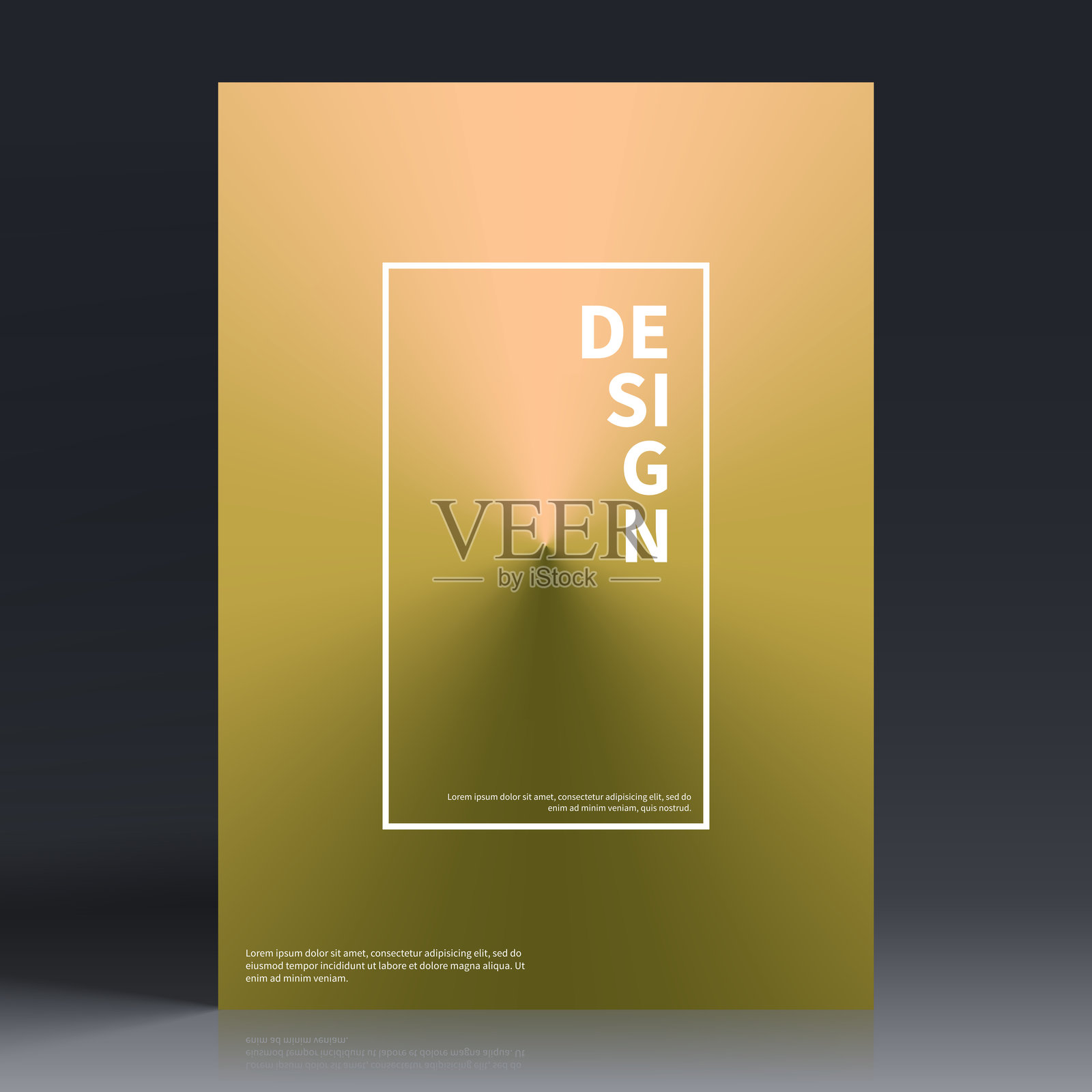 宣传册模板布局，绿色封面设计，商业年度报告，传单，杂志插画图片素材