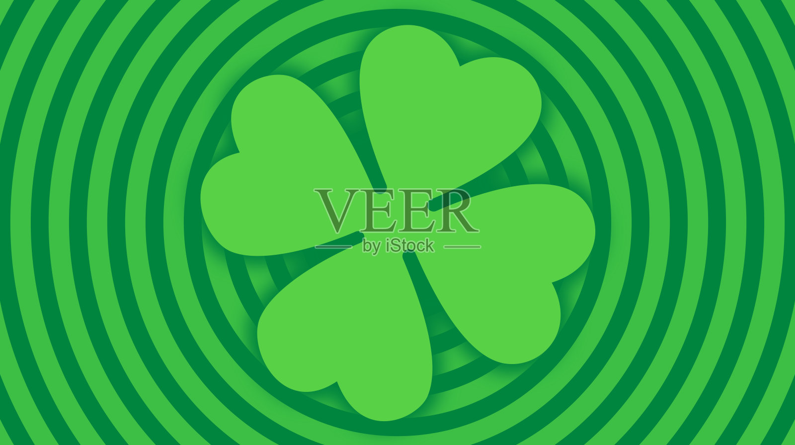 圣帕特里克节四叶草抽象爆发背景插画图片素材