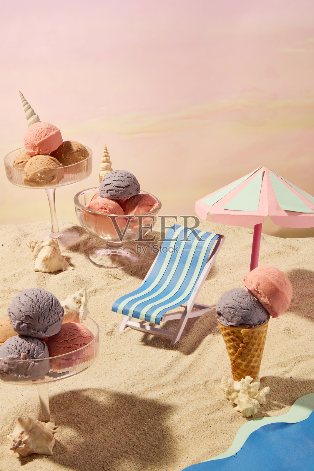 迷你夏季海滩概念食品产品广告照片照片摄影图片