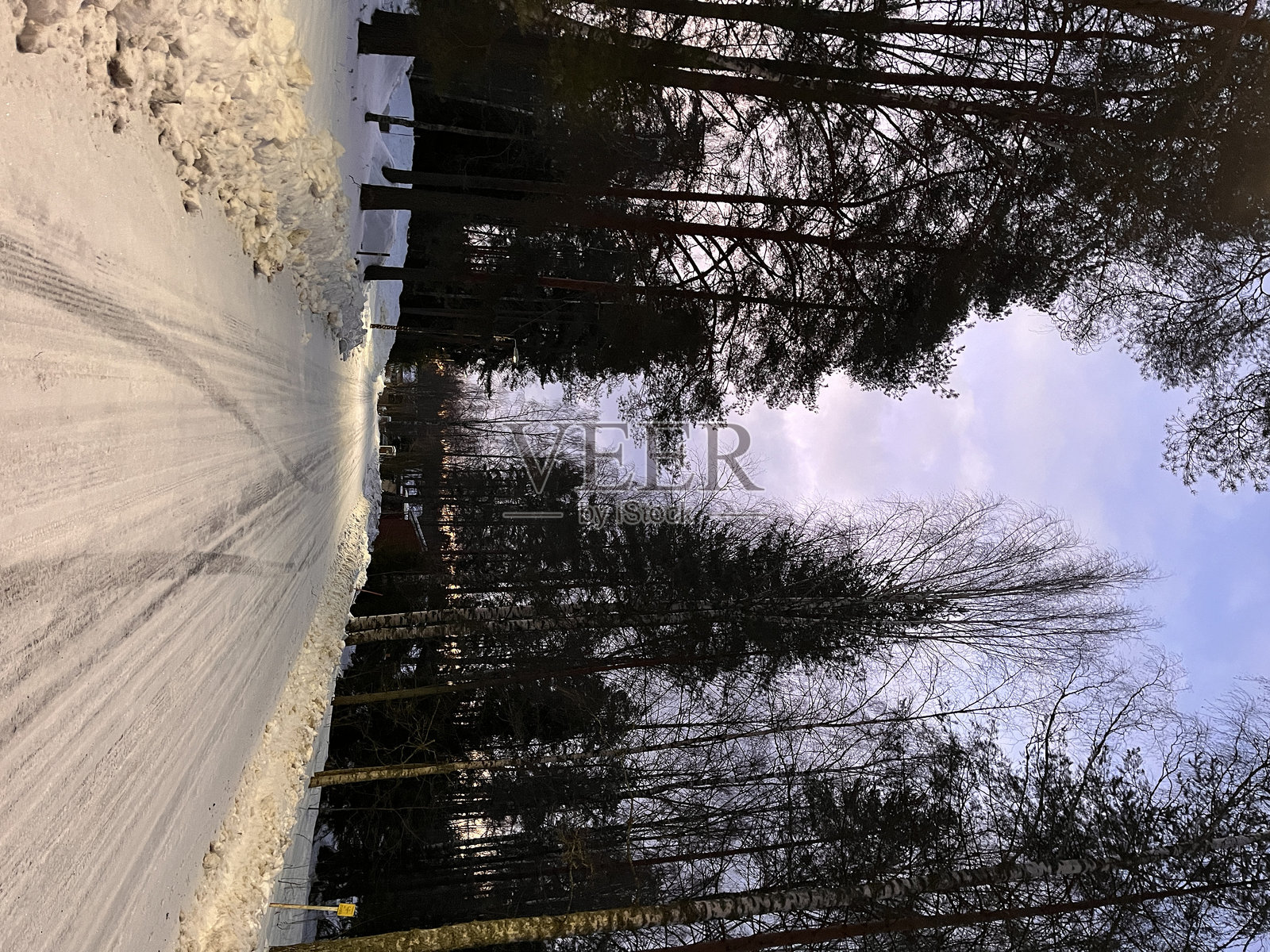 芬兰冬季风景照片摄影图片