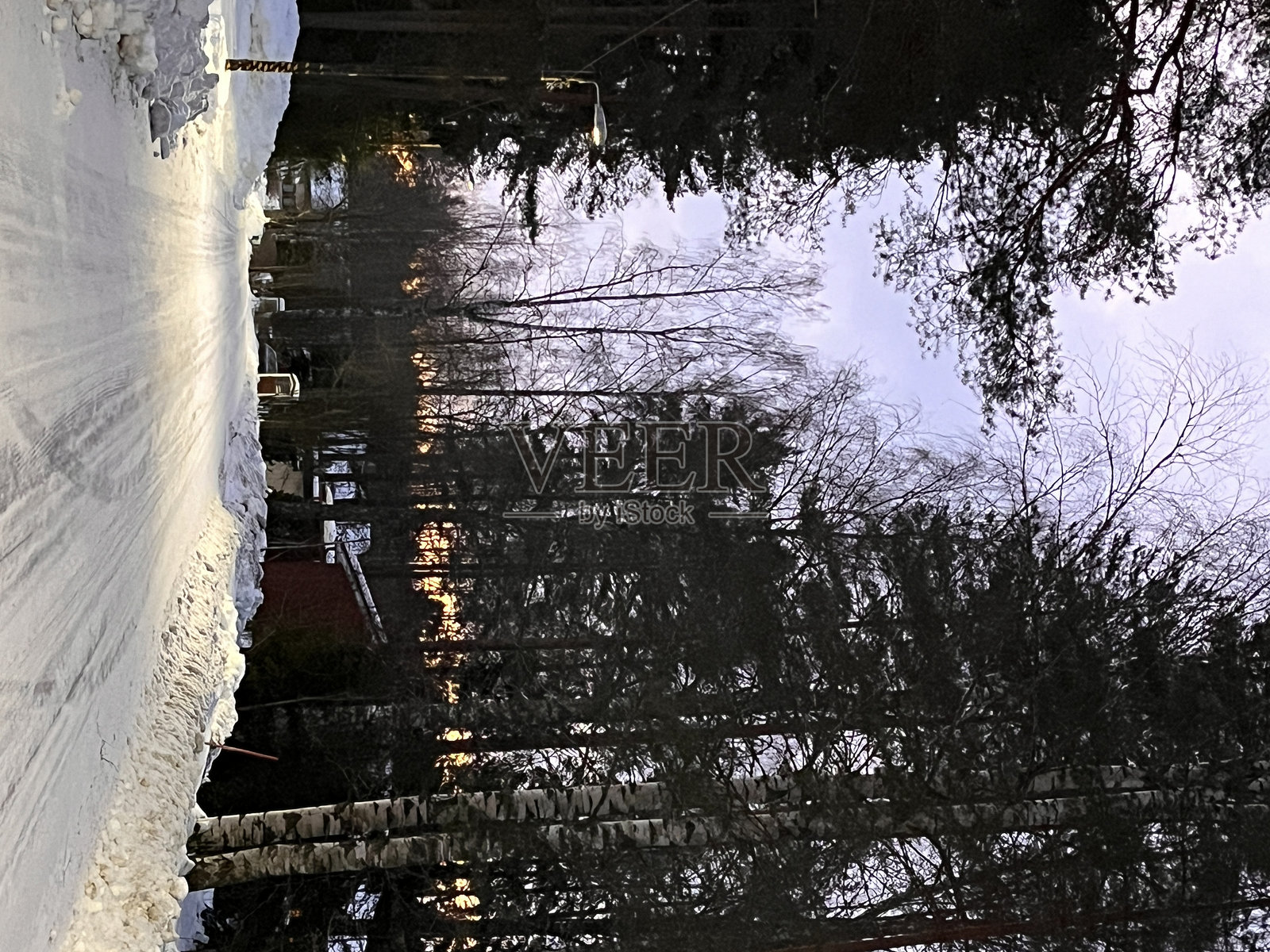 芬兰冬季风景照片摄影图片