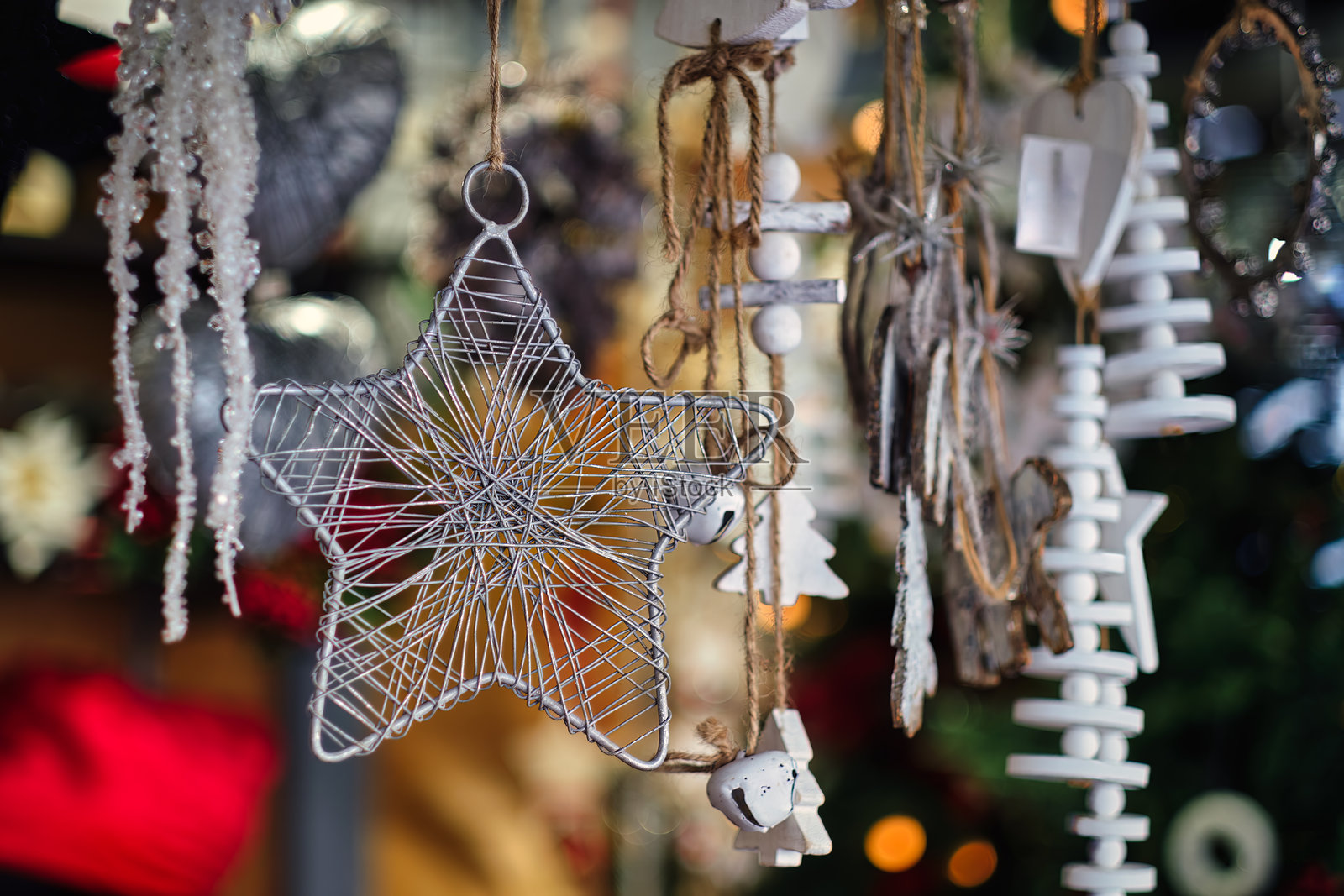 来自西班牙巴塞罗那格拉诺耶尔斯圣诞市场的圣诞壁纸或背景照片摄影图片