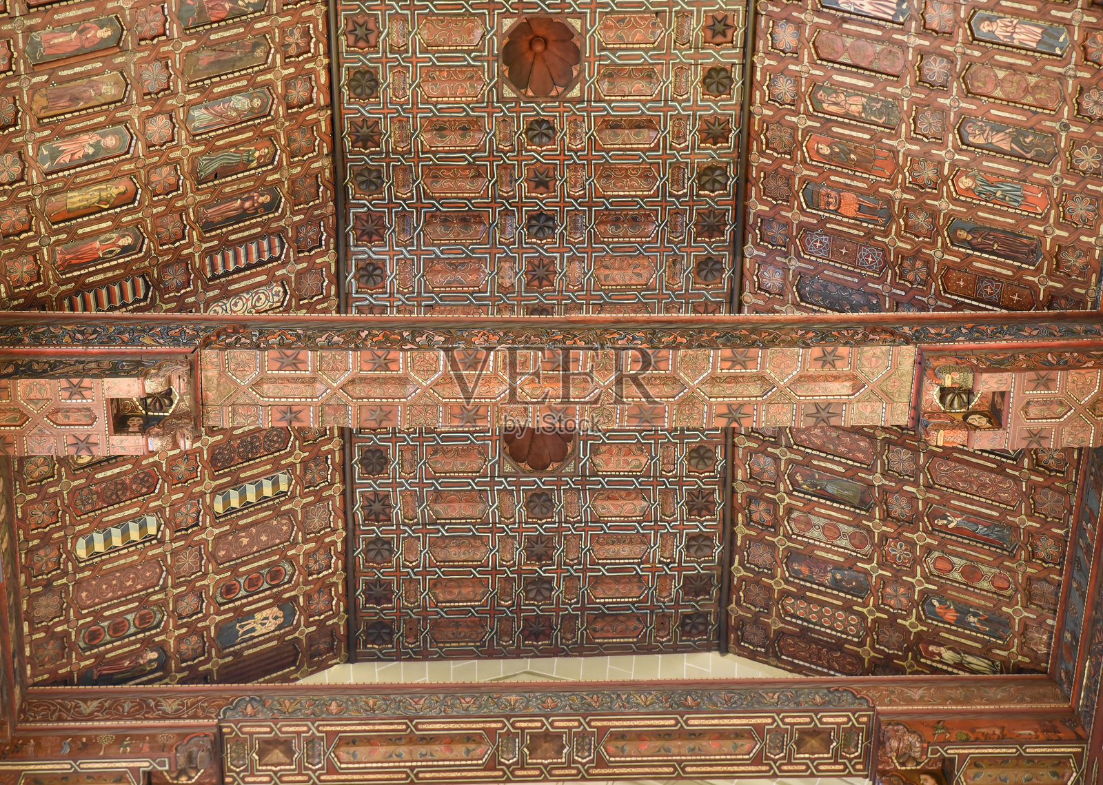 特鲁埃尔大教堂的穆德哈尔风格屋顶(西班牙)照片摄影图片