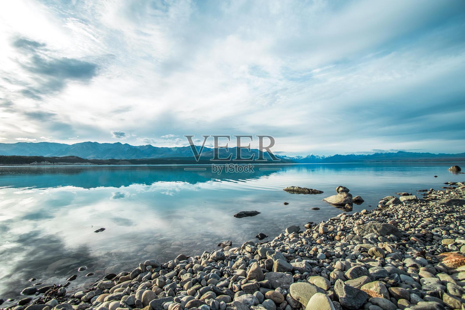 新西兰特卡波湖的美丽风景照片摄影图片
