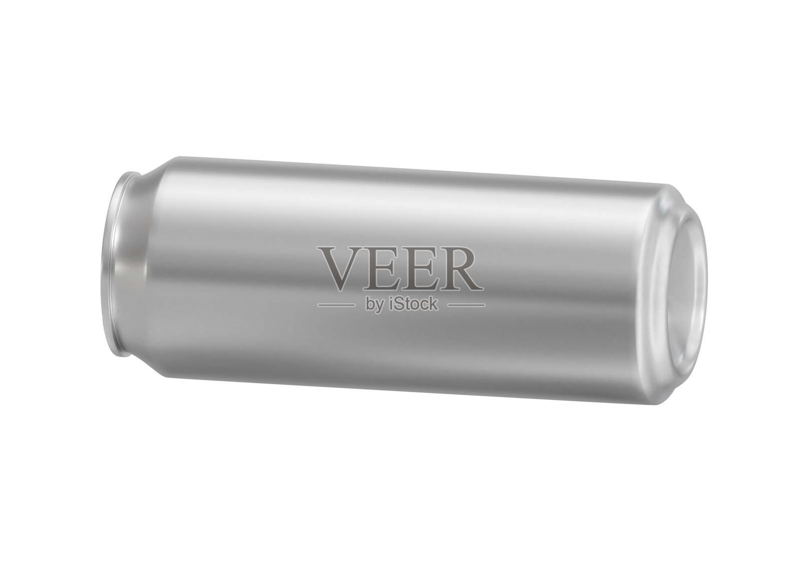 500毫升干净的铝制饮料汽水罐，孤立在白色背景上照片摄影图片