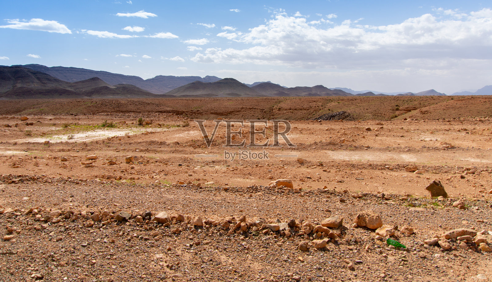 摩洛哥乡村的沙漠山谷照片摄影图片