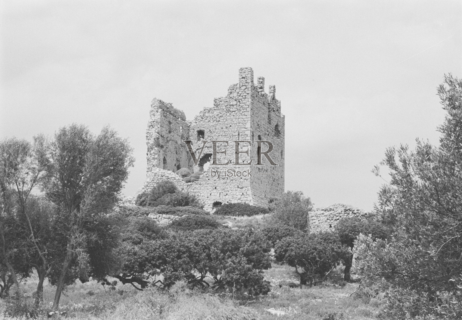 希俄斯岛的黑白胶卷摄影照片摄影图片