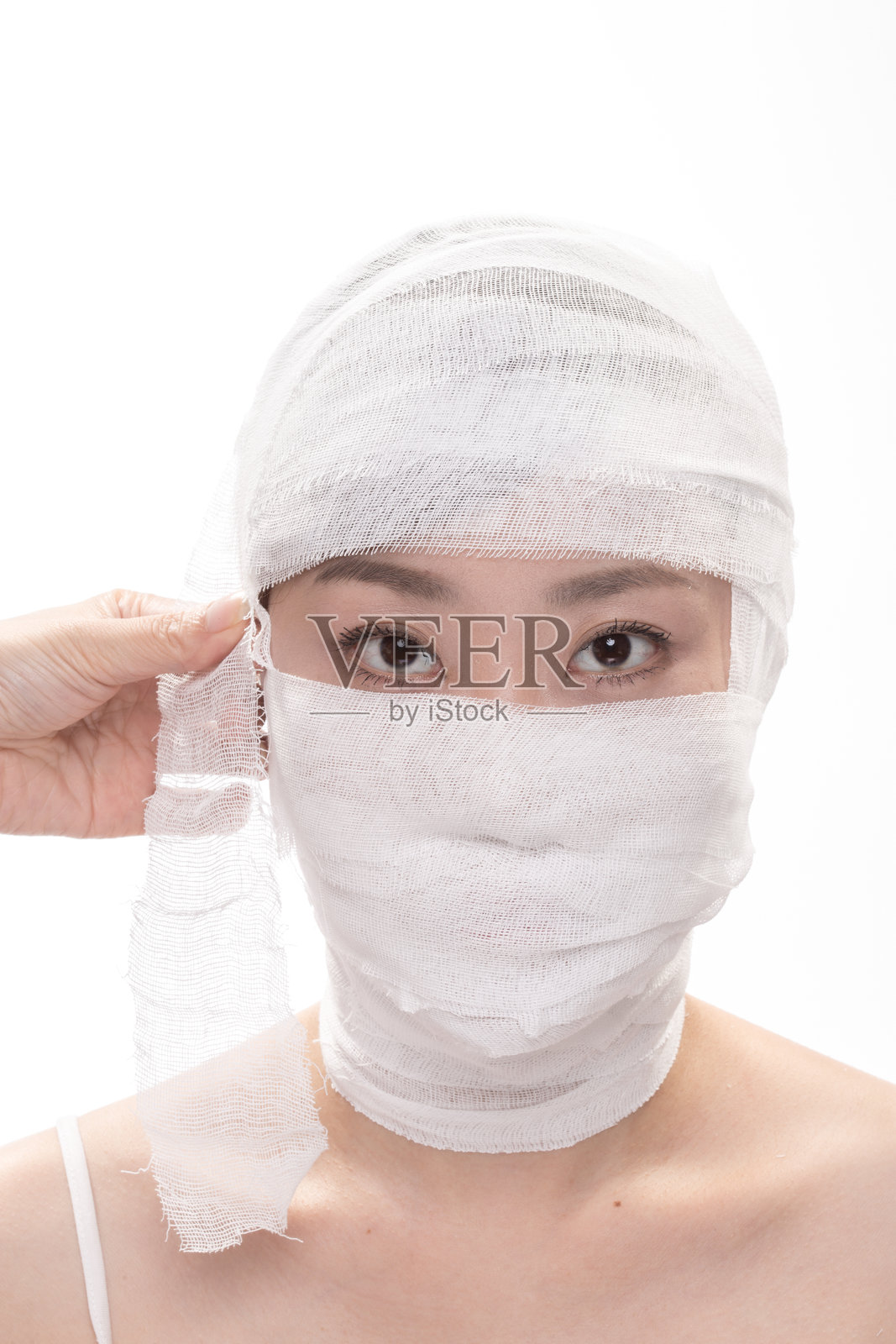 美女脸部保养化妆照片摄影图片