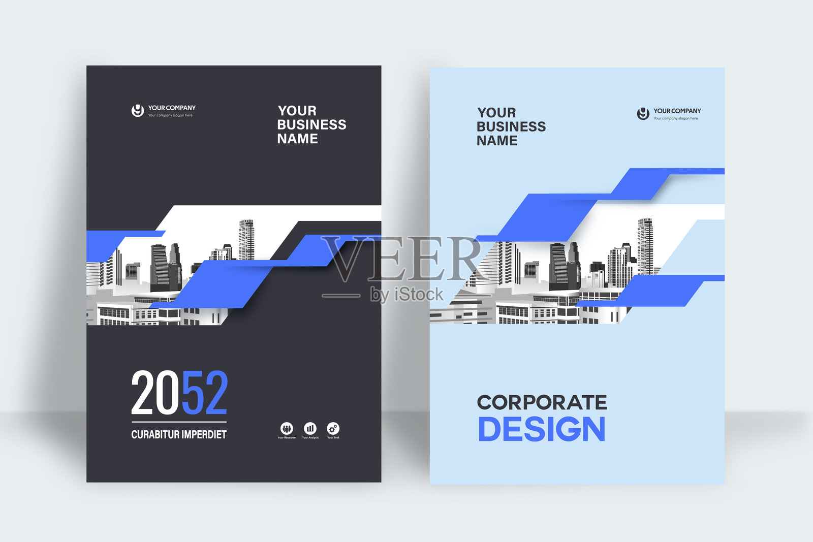 城市背景商业书籍封面设计模板插画图片素材